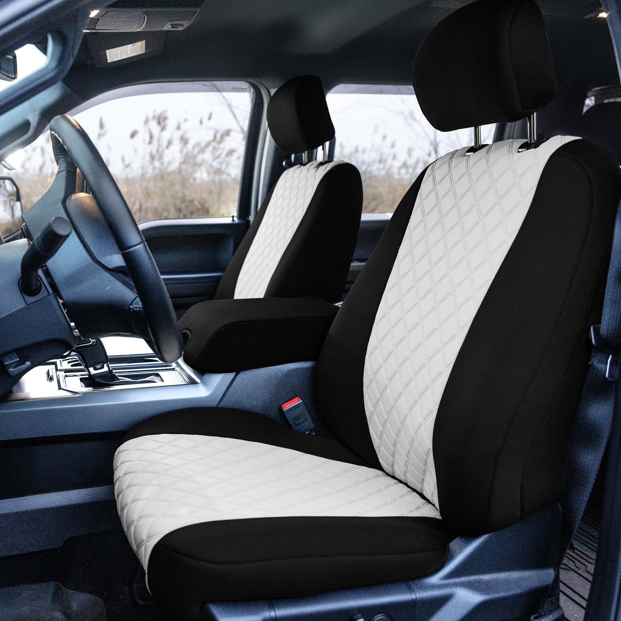 Ford F-150 2015-2024  - Ford F-250 F-350 F-450 2017-2022 - Front Set Seat Covers - Gray Ultraflex Neoprene
