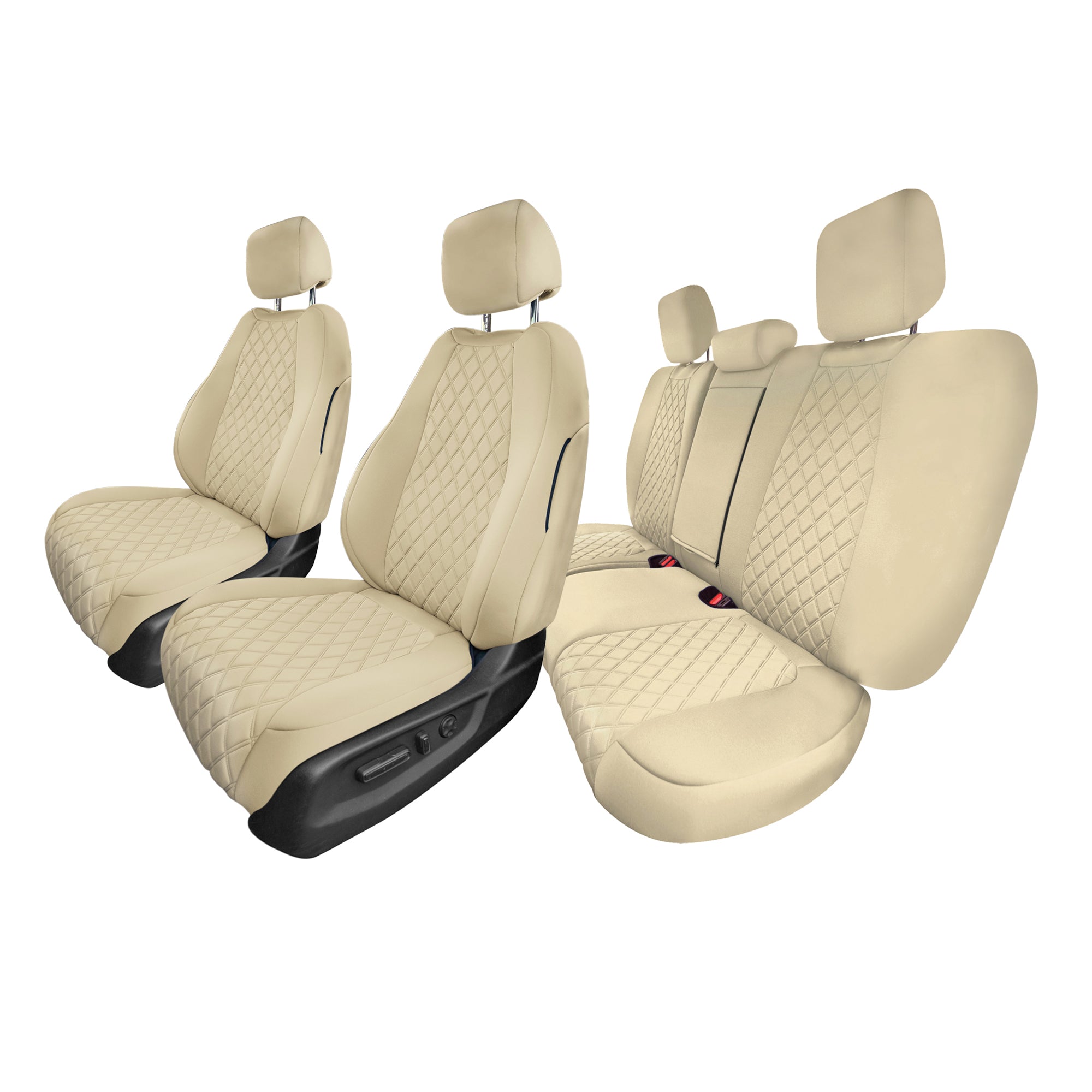 Honda CR-V 2017-2022 - Full Set Seat Covers -  Solid Beige Ultraflex Neoprene