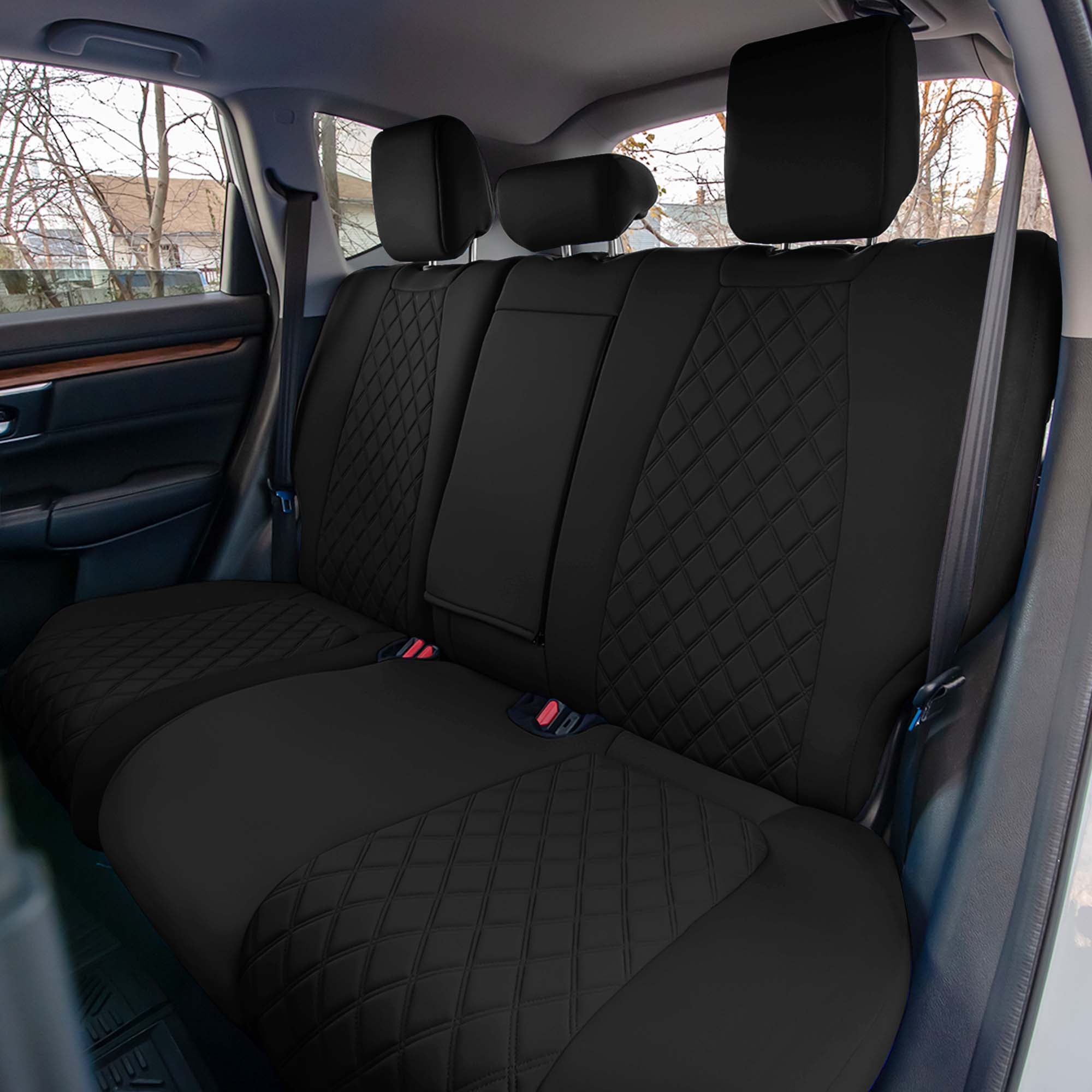 Honda CR-V 2017-2022 - Rear Row Set Seat Covers -  Black Ultraflex Neoprene