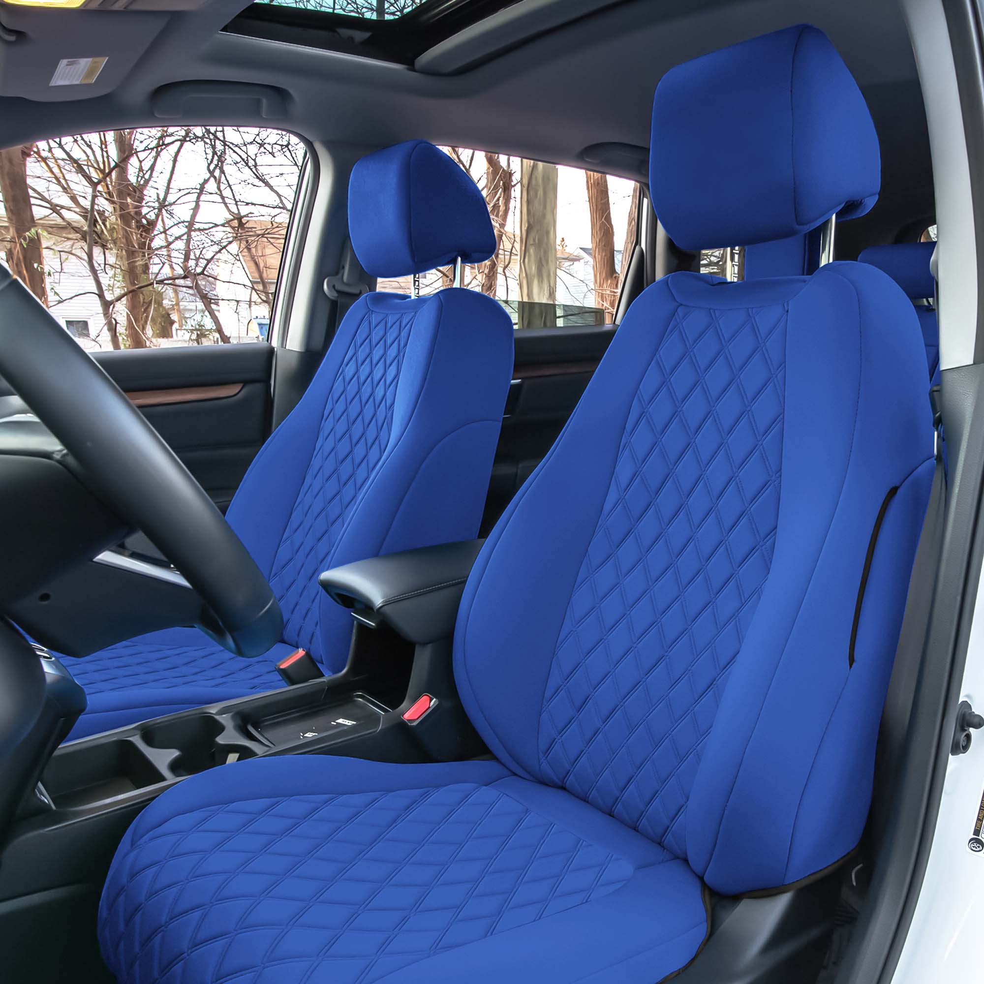 Honda CR-V 2017-2022 - Front Set Seat Covers -  Solid Blue Ultraflex Neoprene