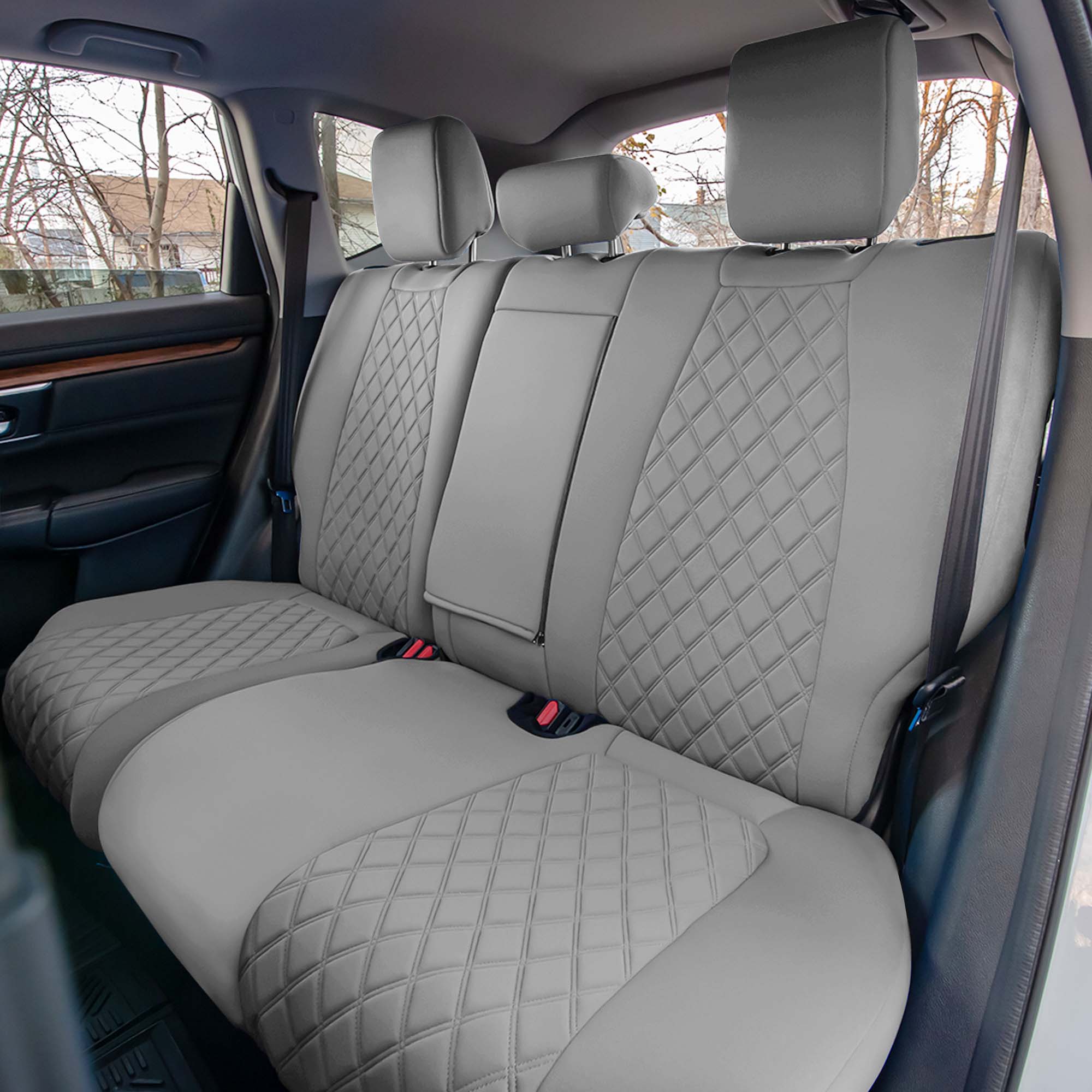 Honda CR-V 2017-2022 - Rear Set Seat Covers -  Solid Gray Ultraflex Neoprene