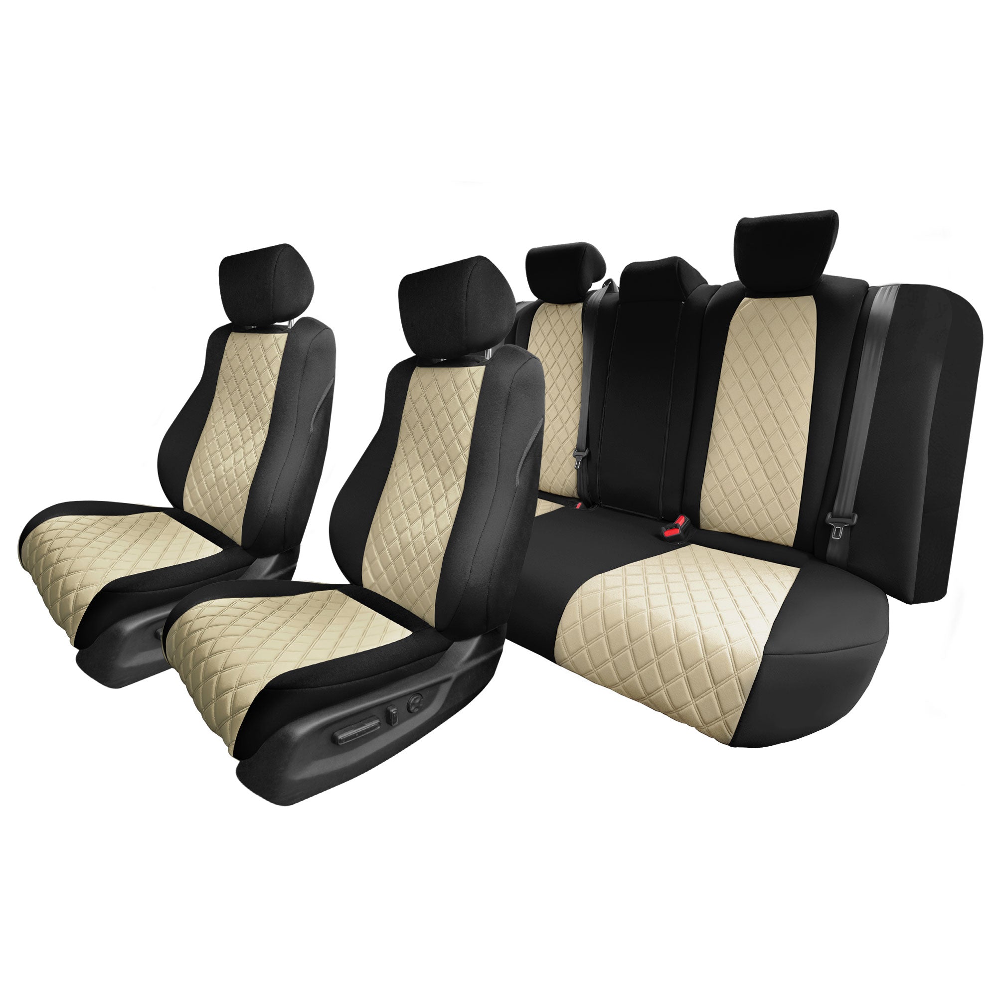 Honda Accord - 2018 - 2022 - Full Set Seat Covers - Beige Ultraflex Neoprene