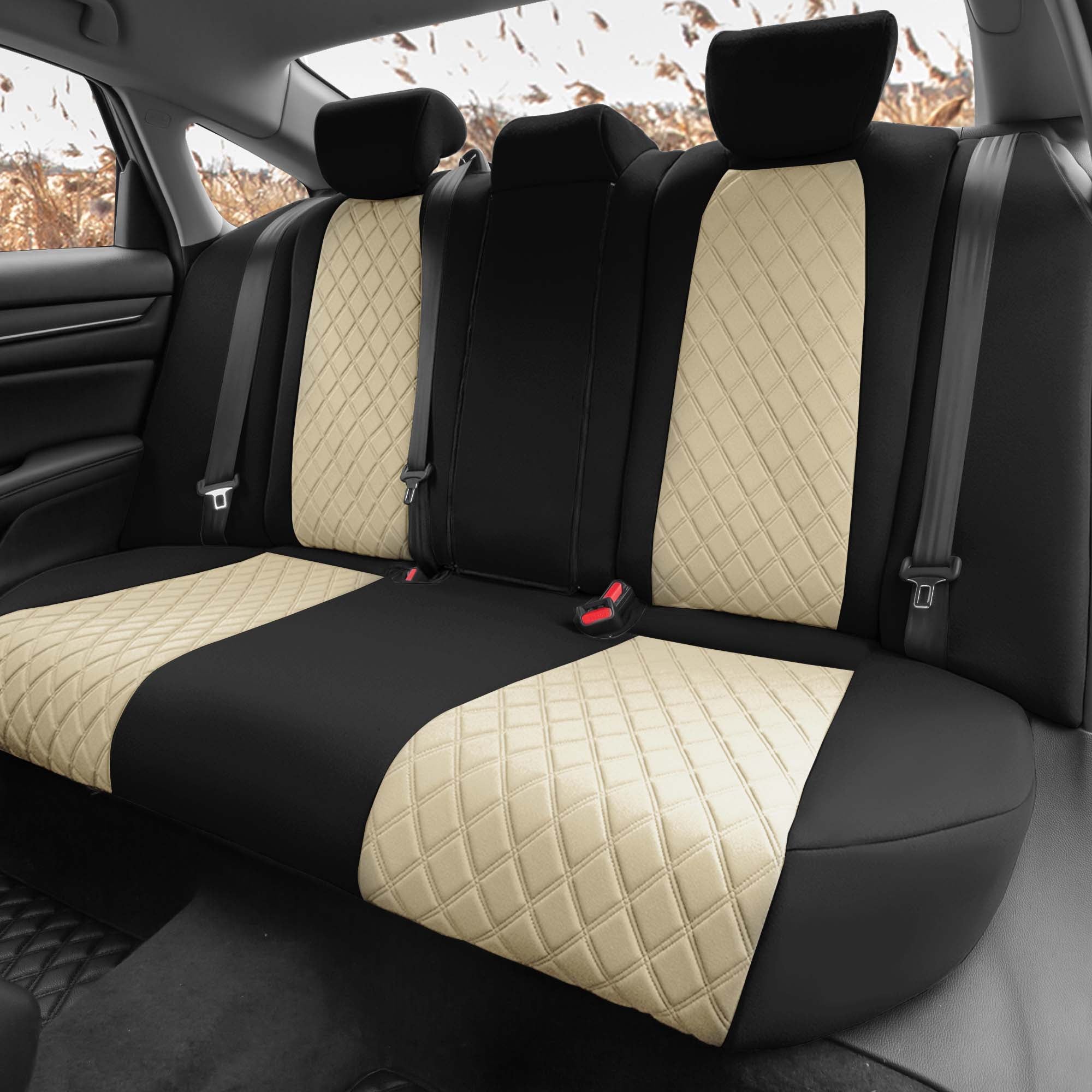 Honda Accord - 2018 - 2022 - Rear Set Seat Covers - Beige Ultraflex Neoprene
