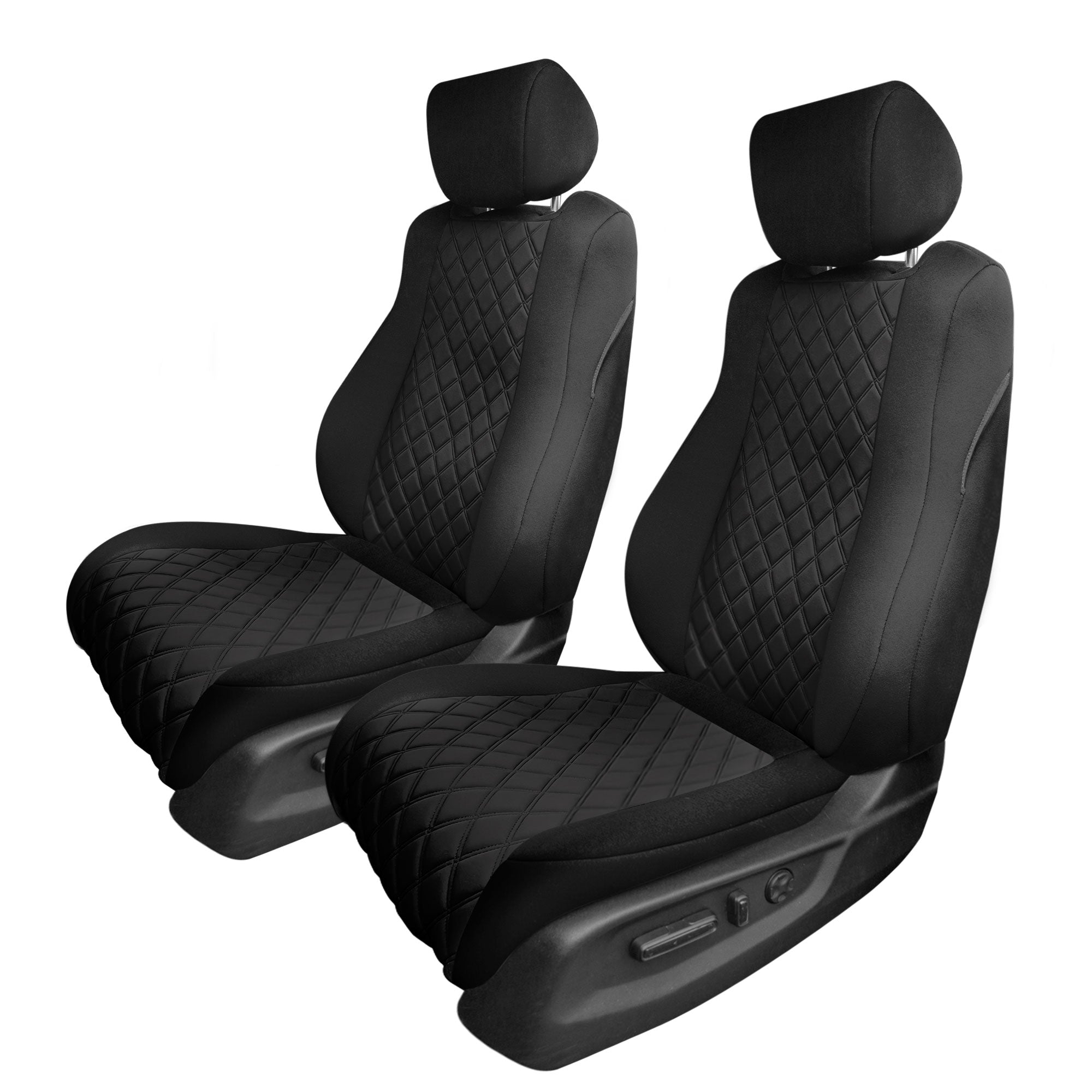 Honda Accord 2018 - 2022 Sport | Sport SE | EX| EX-L | Touring - Front Set Seat Covers - Black Ultraflex Neoprene