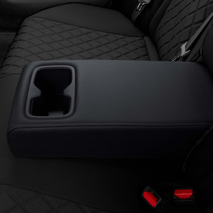 Black Center Console Armrest Lid Cover For 2018-2022 Honda Accord – Microfiber Leather