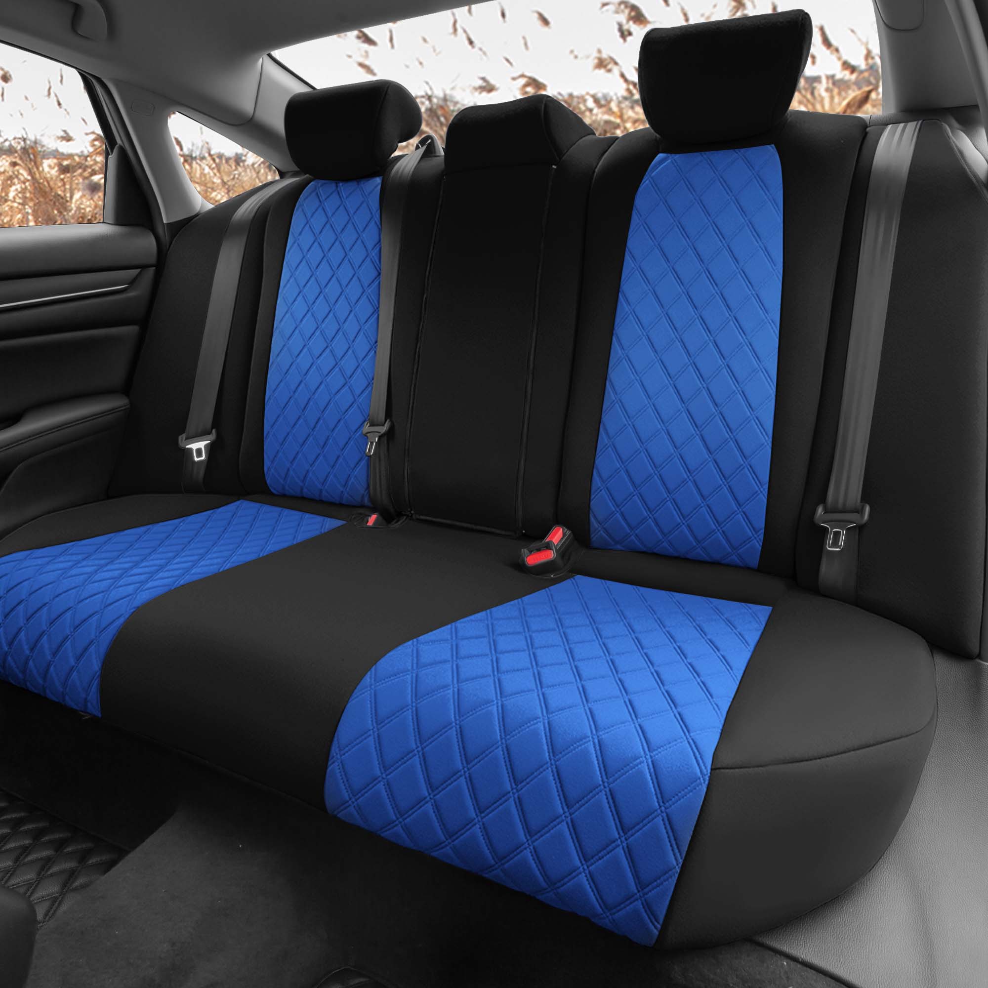 Honda Accord - 2018 - 2022 - Rear Set Seat Covers - Blue Ultraflex Neoprene