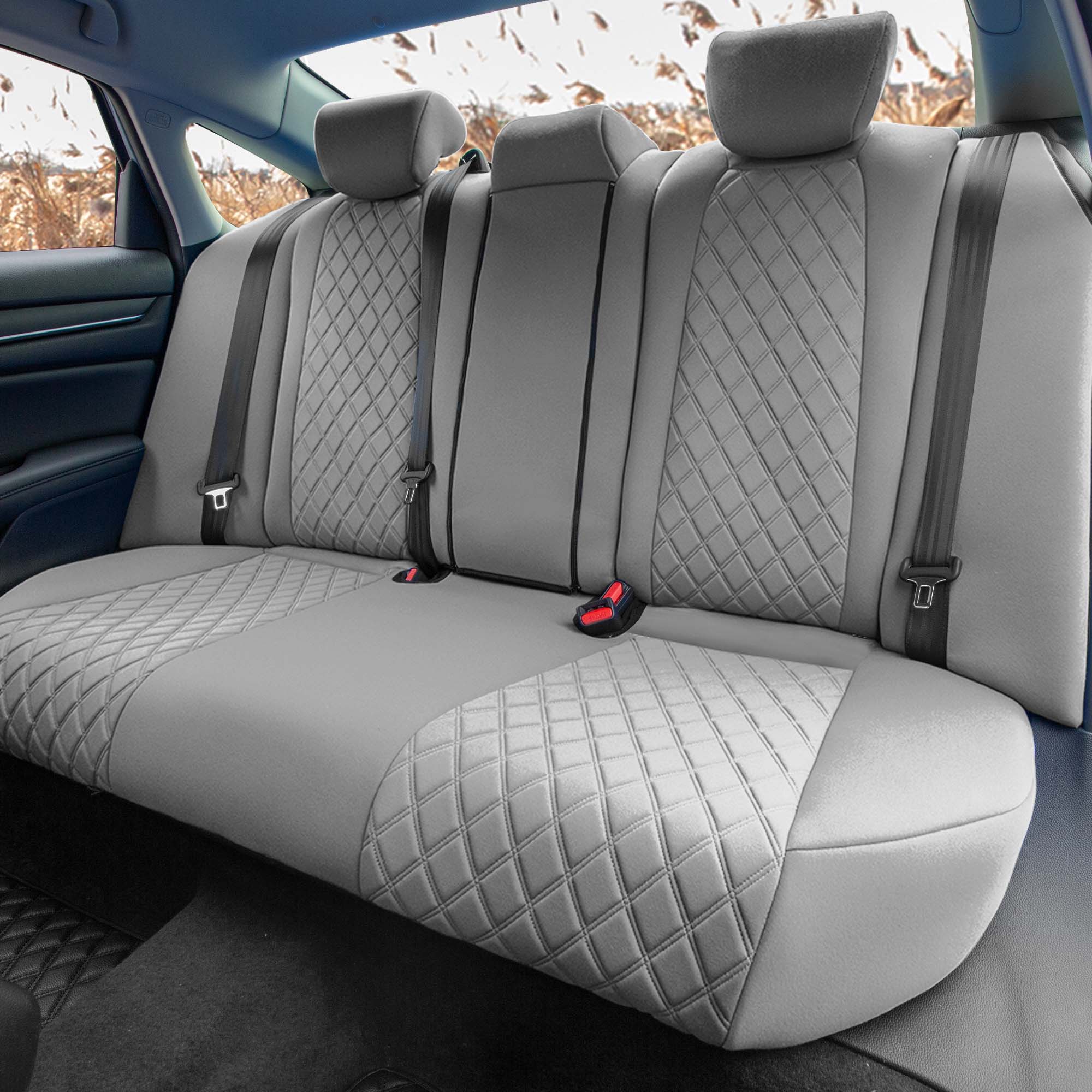 Honda Accord 2018 - 2022 Sport | Sport SE | EX| EX-L | Touring - Rear Set Seat Covers - Solid Gray Ultraflex Neoprene
