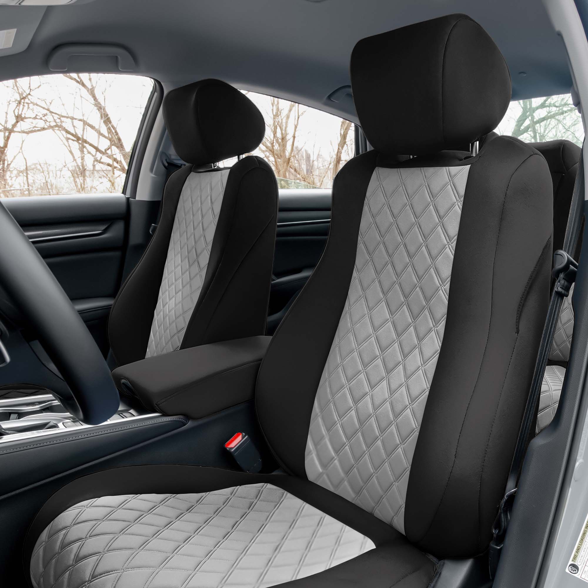 Honda Accord - 2018 - 2022 - Front Set Seat Covers - Gray Ultraflex Neoprene