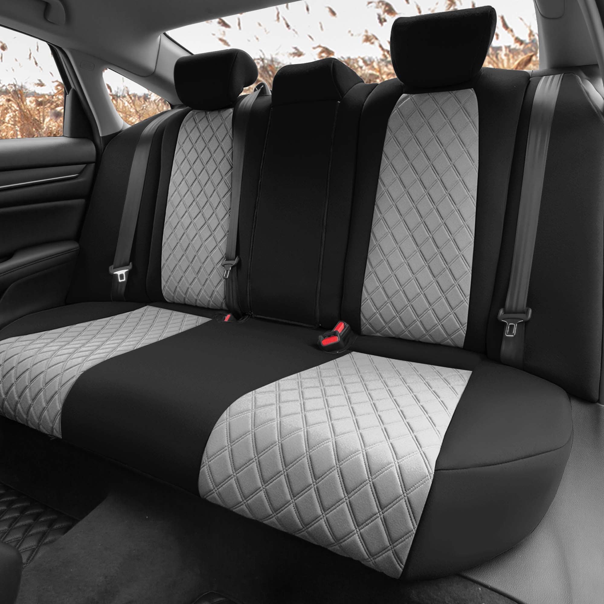 Honda Accord 2018 - 2022 Sport | Sport SE | EX| EX-L | Touring - Rear Set Seat Covers - Gray Ultraflex Neoprene
