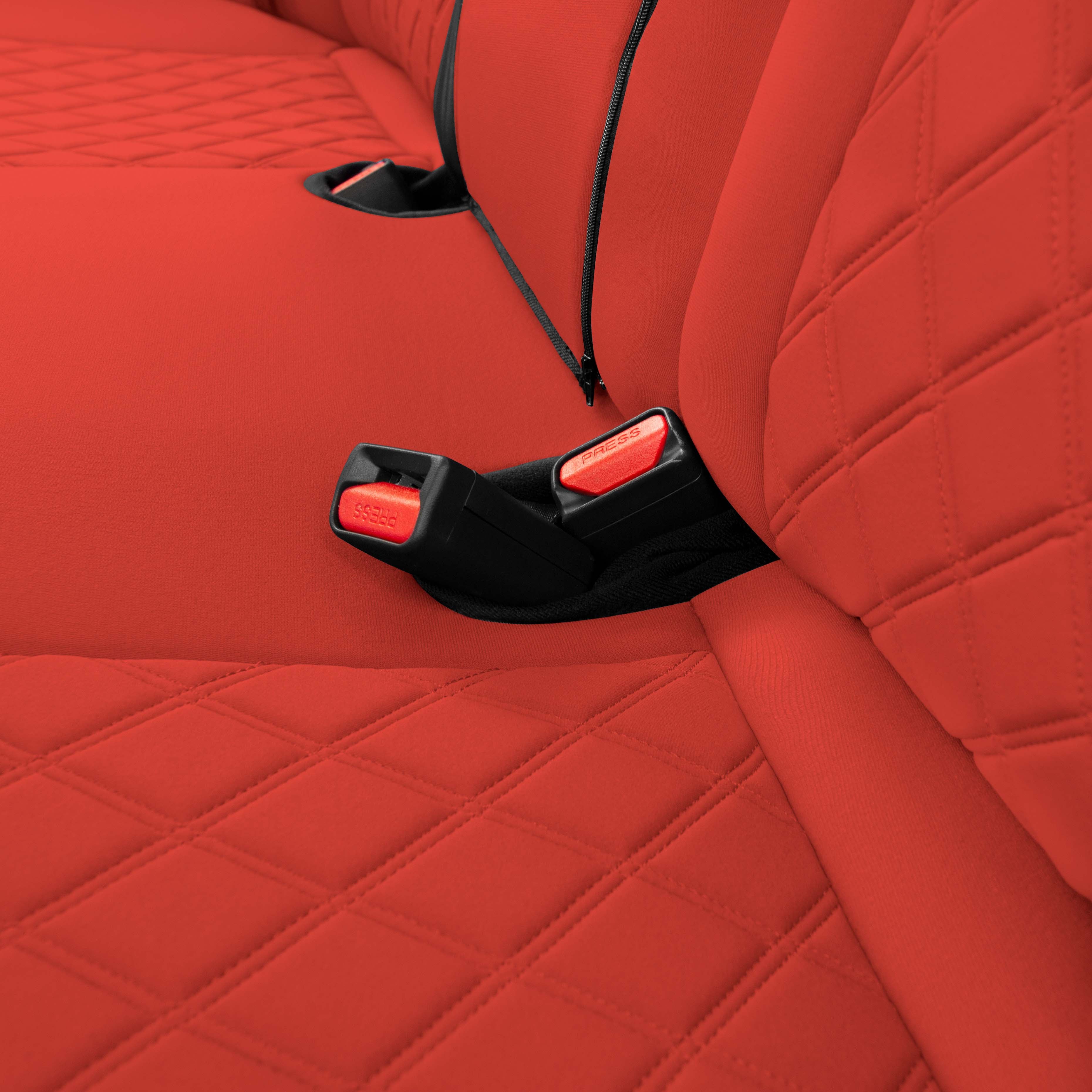 Honda Accord - 2018 - 2022 - Rear Set Seat Covers - Solid Red Ultraflex Neoprene