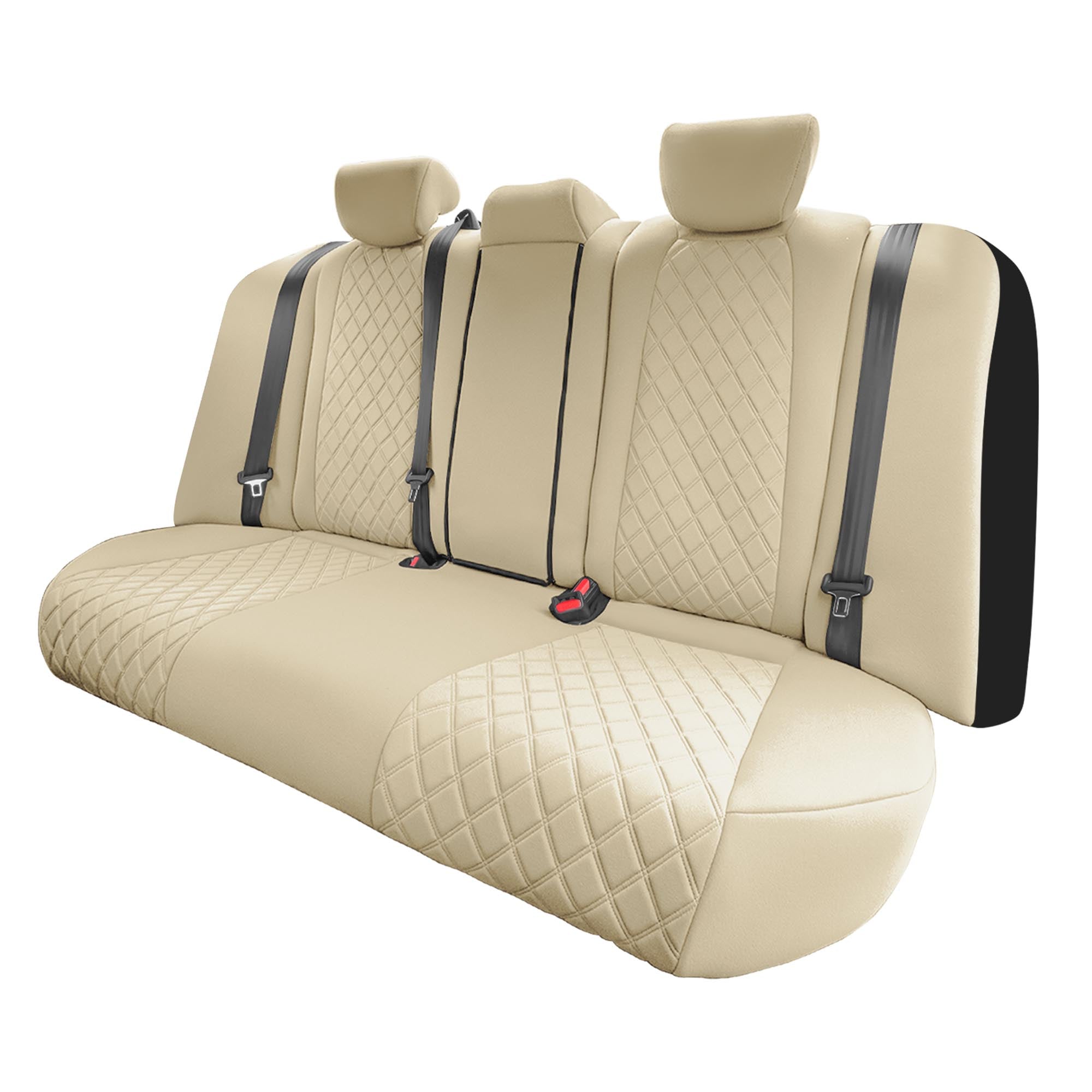 Honda Accord 2018 - 2022 Sport | Sport SE | EX| EX-L | Touring - Rear Set Seat Covers - Solid Beige Ultraflex Neoprene