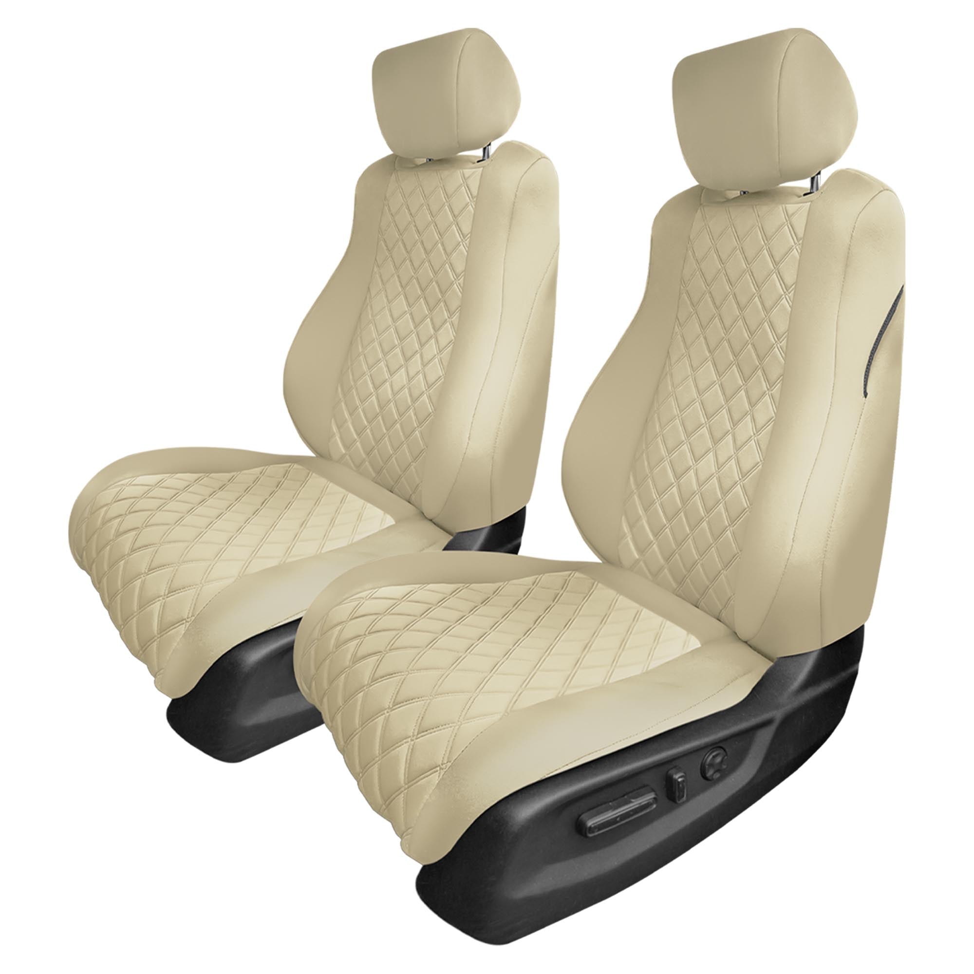 Honda Accord 2018 - 2022 Sport | Sport SE | EX| EX-L | Touring - Front Set Seat Covers - Solid Beige Ultraflex Neoprene
