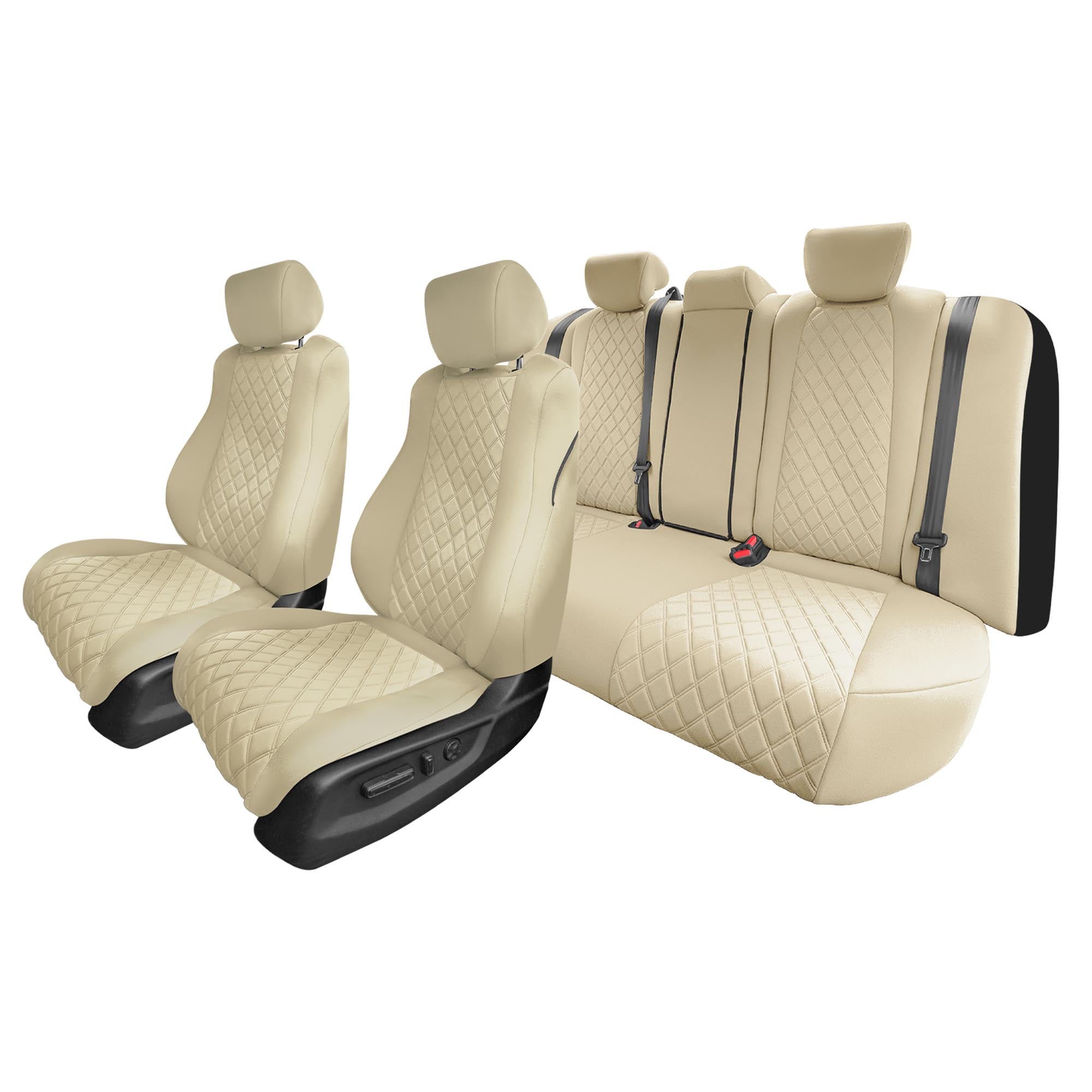 Honda Accord 2018 - 2022 Sport | Sport SE | EX| EX-L | Touring - Full Set Seat Covers - Beige Ultraflex Neoprene