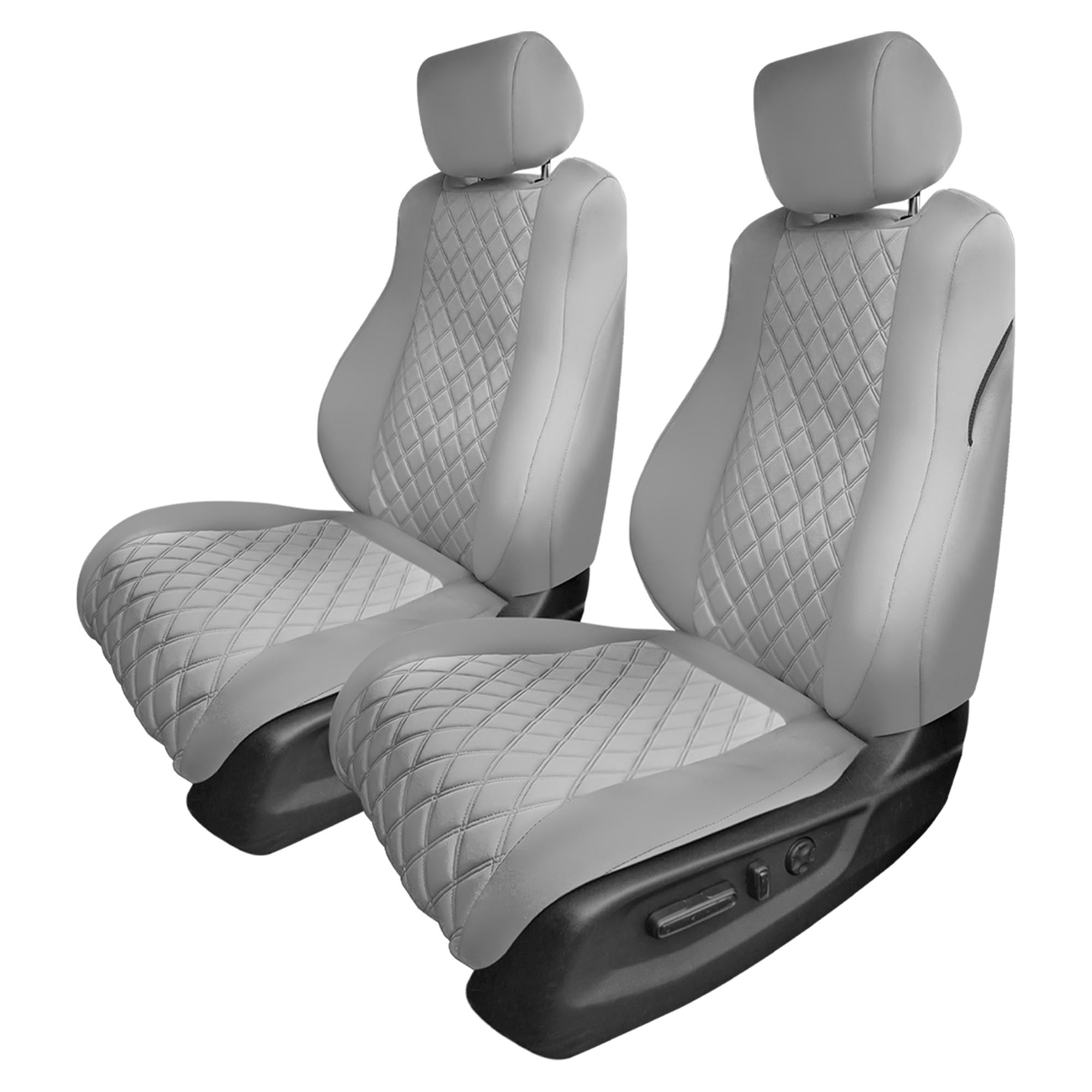 Honda Accord 2018 - 2022 Sport | Sport SE | EX| EX-L | Touring - Front Set Seat Covers - Solid Gray Ultraflex Neoprene