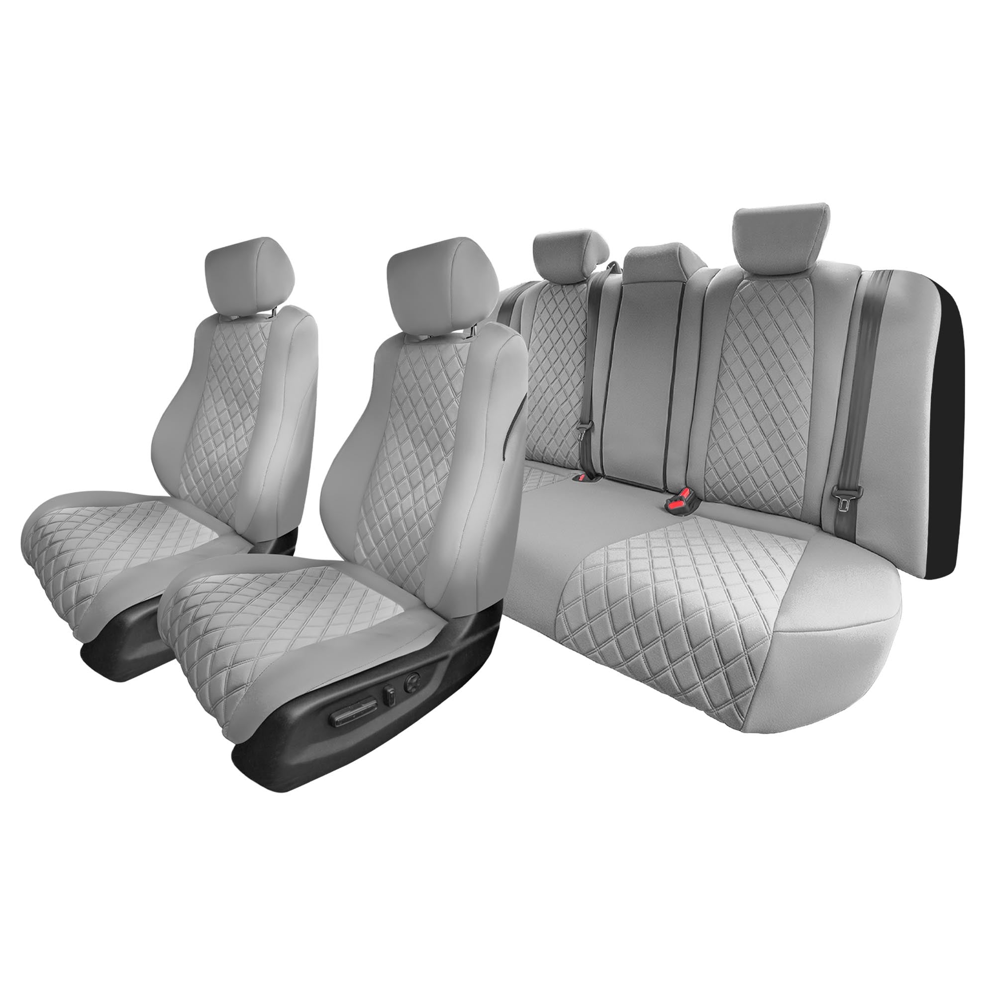 Honda Accord 2018 - 2022 Sport | Sport SE | EX| EX-L | Touring - Full Set Seat Covers - Solid Gray Ultraflex Neoprene