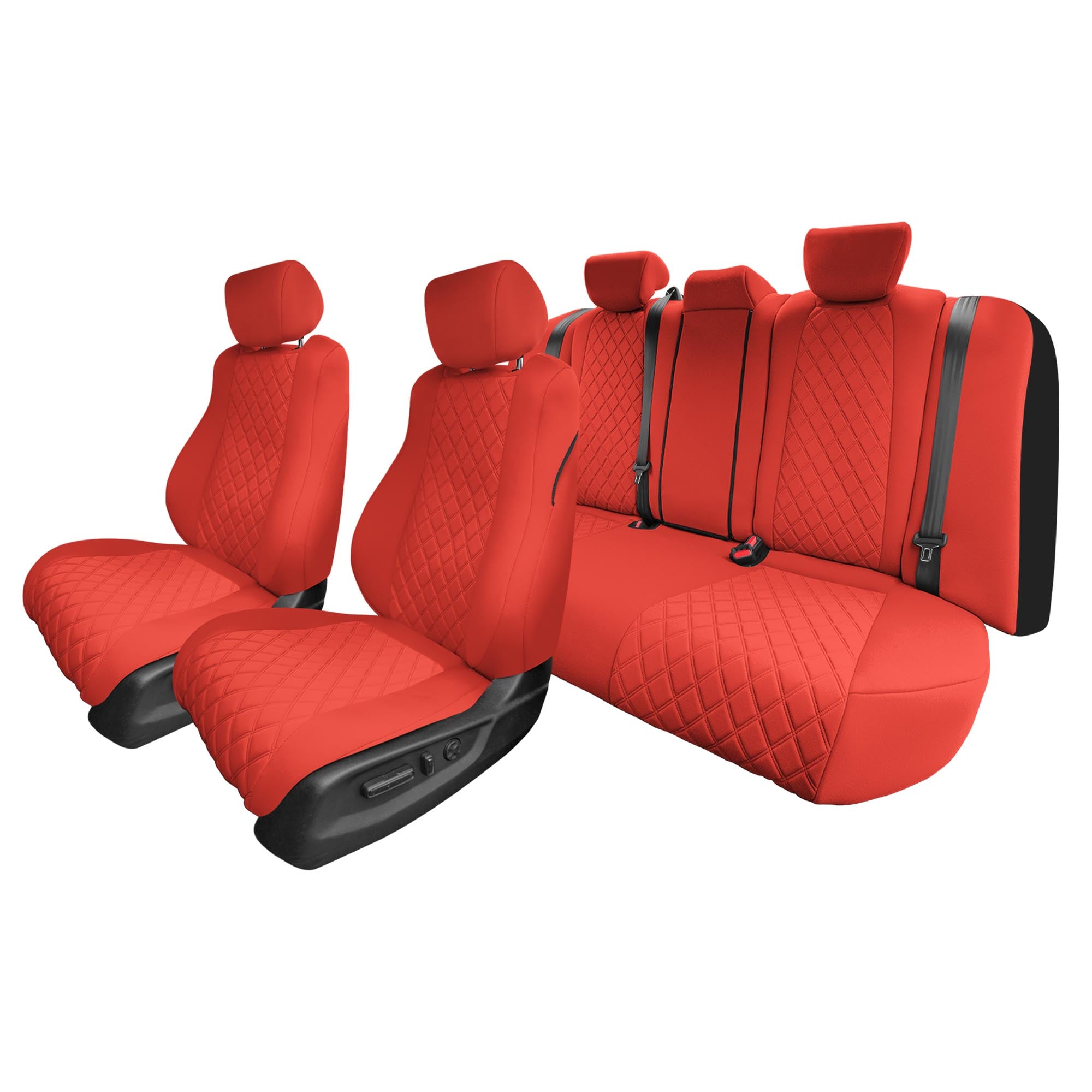 Honda Accord 2018 - 2022 Sport | Sport SE | EX| EX-L | Touring - Full Set Seat Covers - Solid Red Ultraflex Neoprene