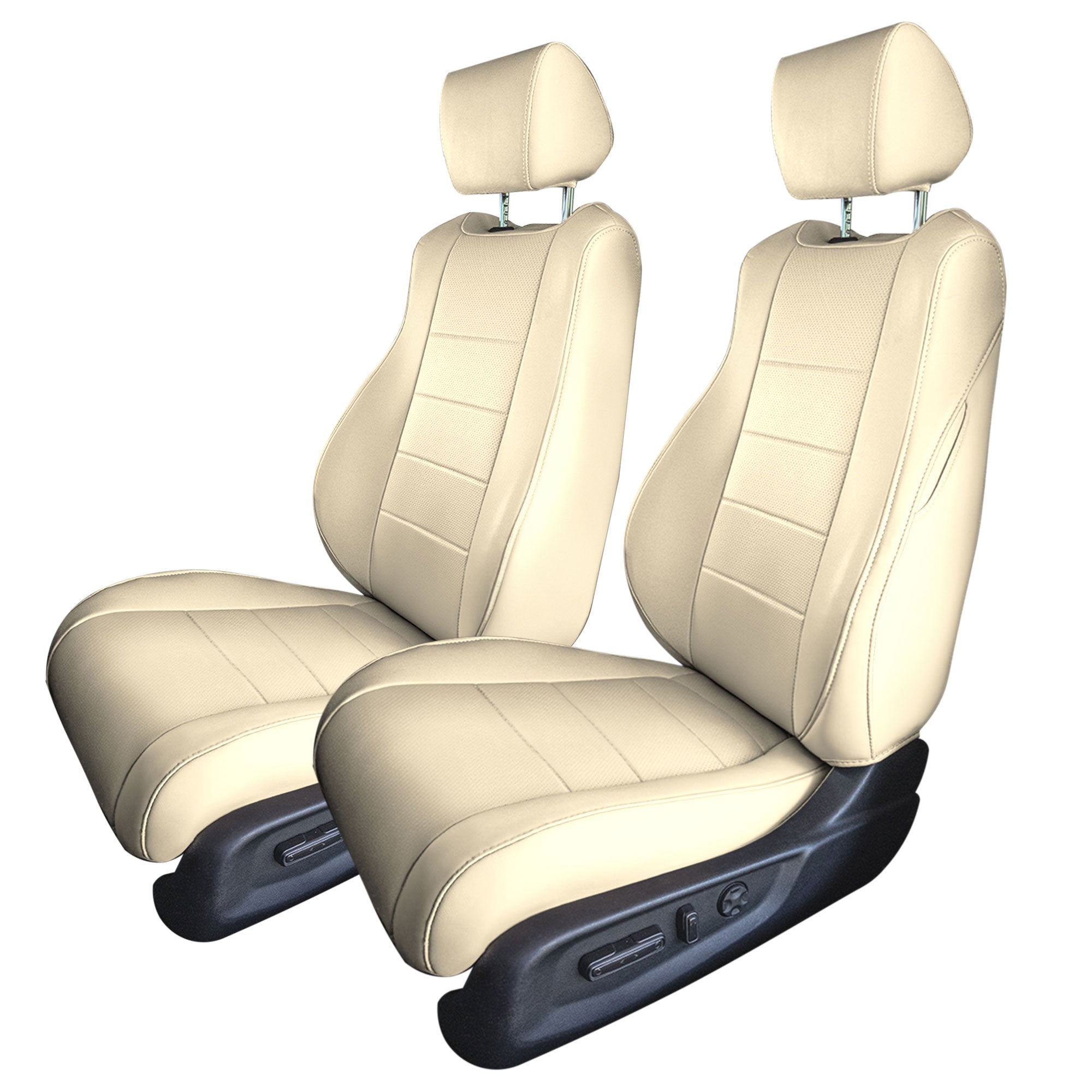 Honda Accord 2018 - 2022 Sport | Sport SE | EX| EX-L | Touring - Front Set Seat Covers - Beige Faux Leather