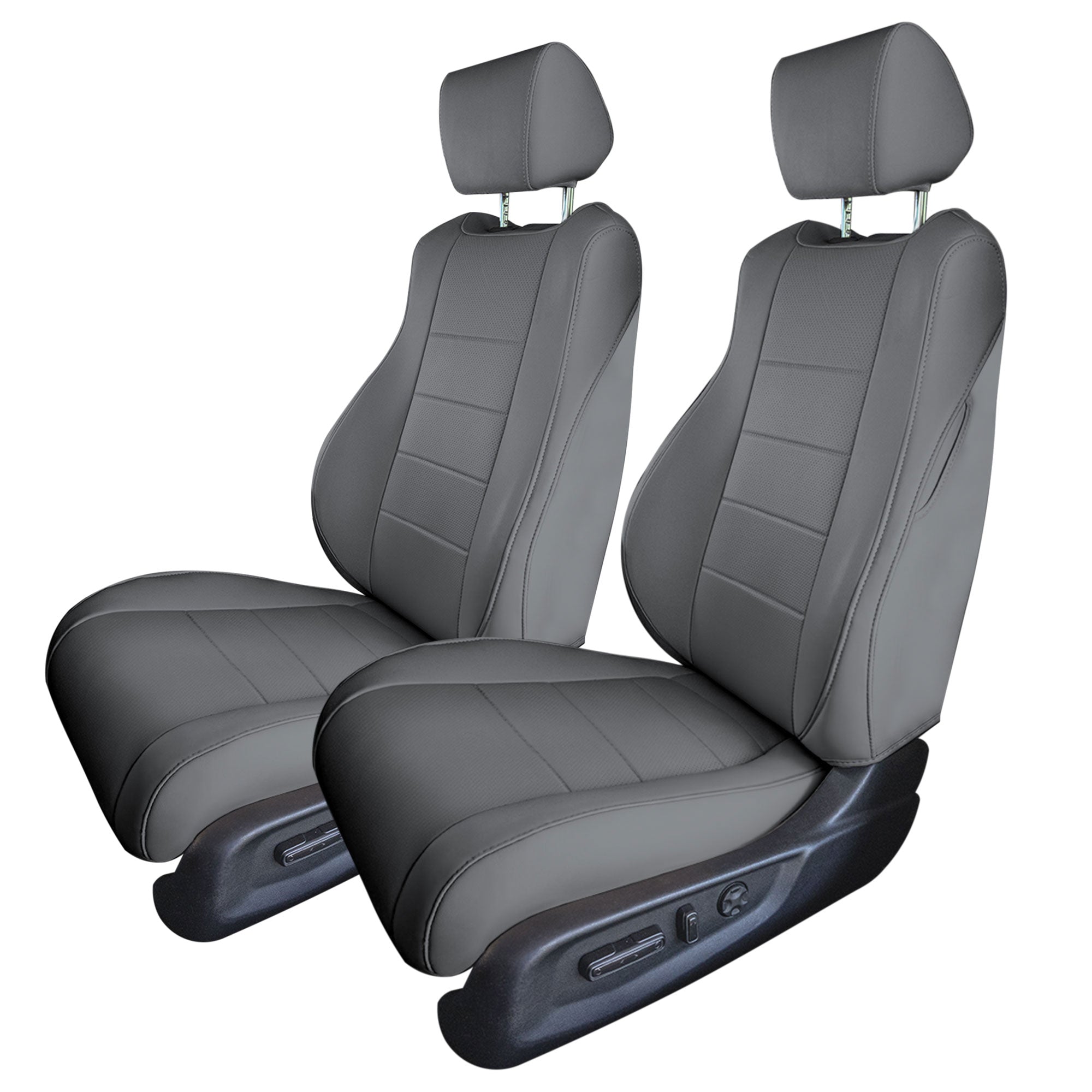 Honda Accord 2018 - 2022 Sport | Sport SE | EX| EX-L | Touring - Front Set Seat Covers - Gray Faux Leather