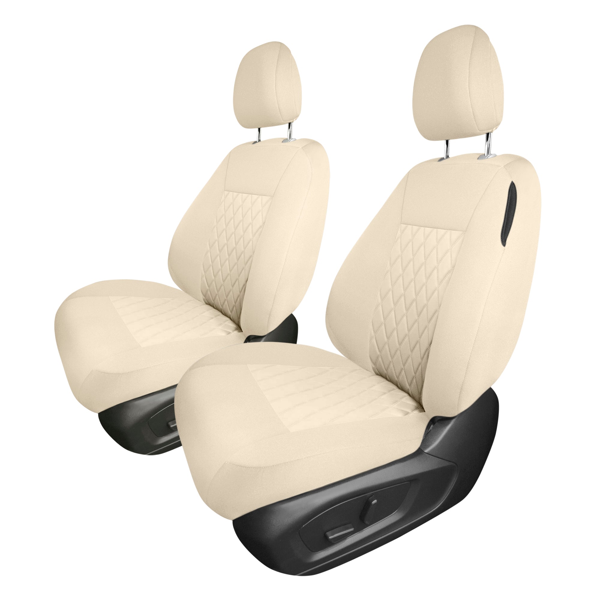 Ford Explorer Base 2020-2024  - Front Set Seat Covers  -  Solid Beige Ultraflex Neoprene