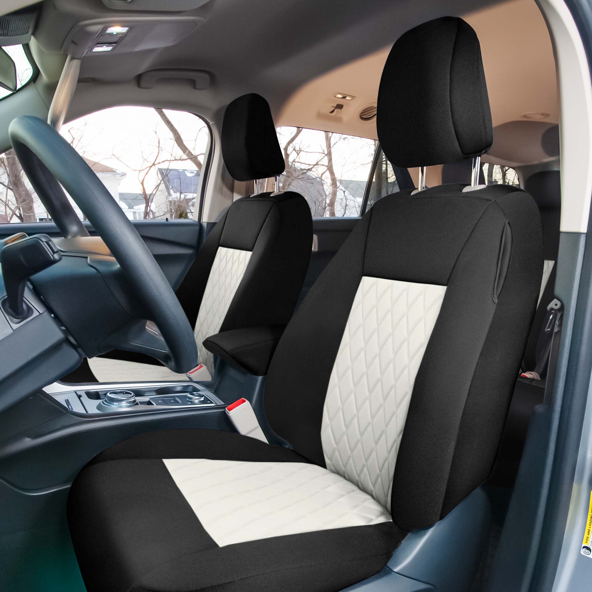 Ford Explorer Base 2020-2024  - Front Set Seat Covers  -  Beige Ultraflex Neoprene