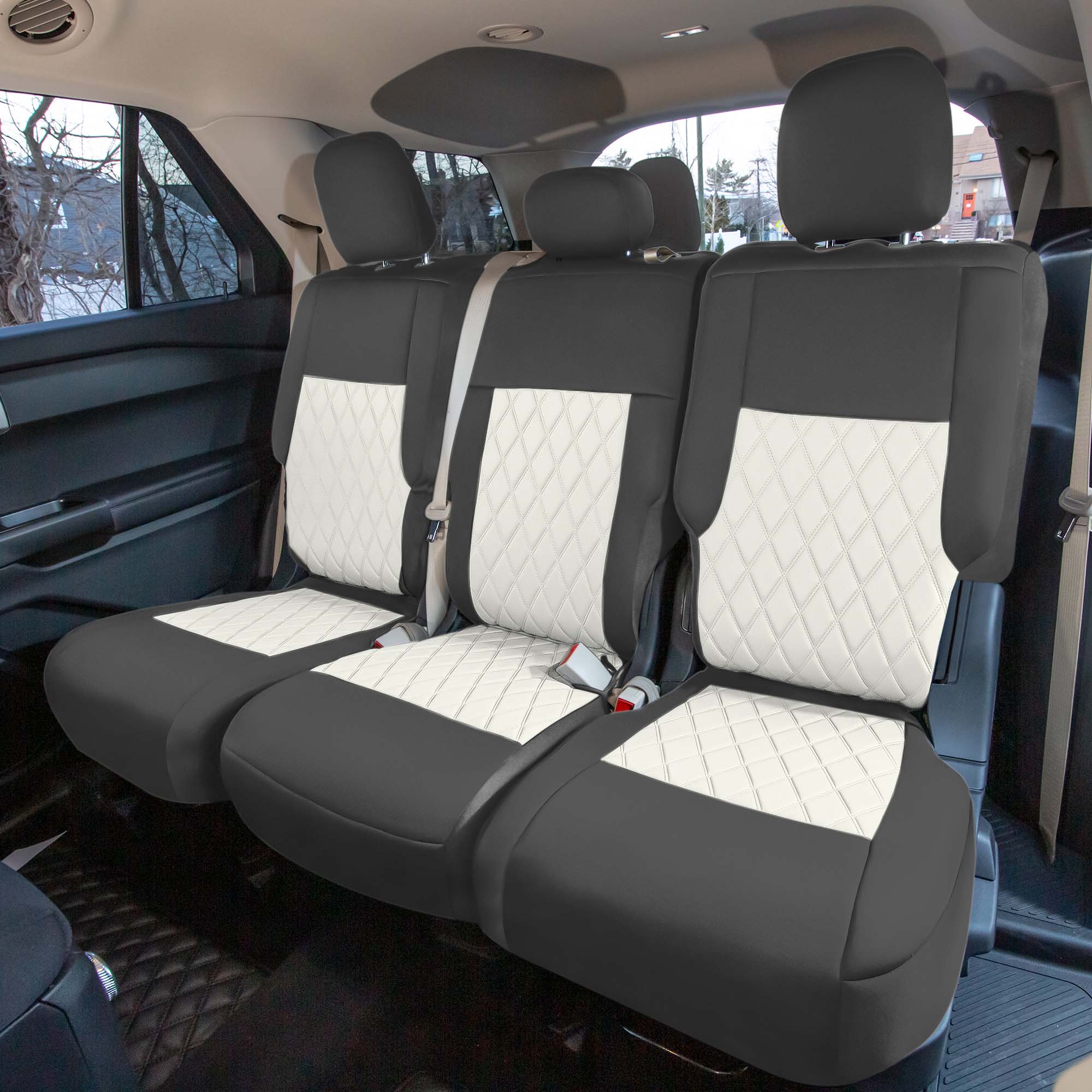Ford Explorer Base 2020-2022 - 2nd Row Set Seat Covers  -  Beige Neoprene