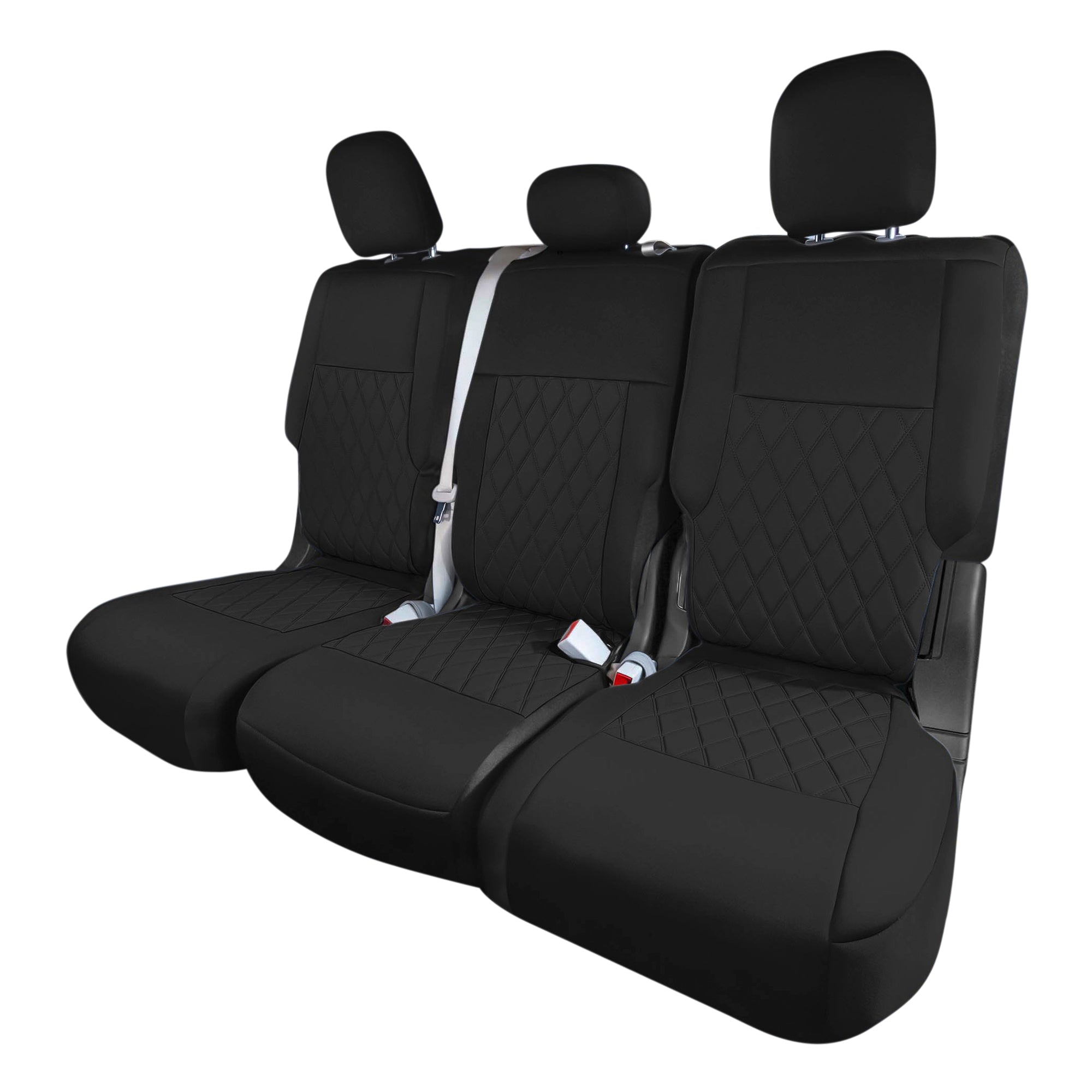 Ford Explorer Base 2020-2024  - 2nd Row Set Seat Covers  -  Black Ultraflex Neoprene
