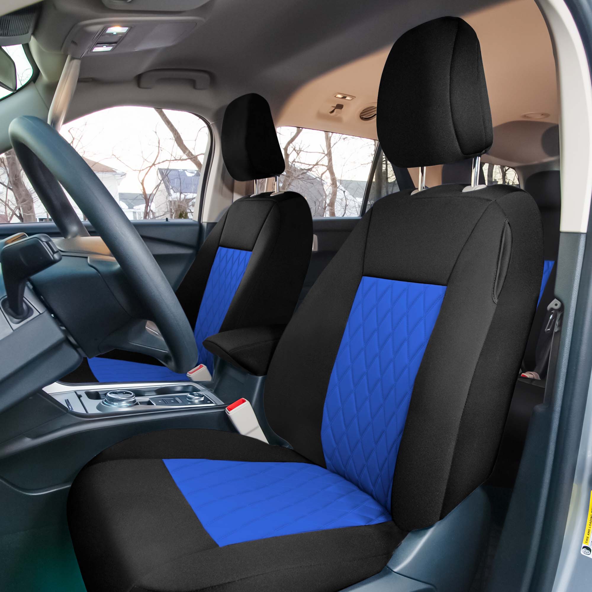 Ford Explorer Base 2020-2024  - Front Set Seat Covers  -  Blue Ultraflex Neoprene