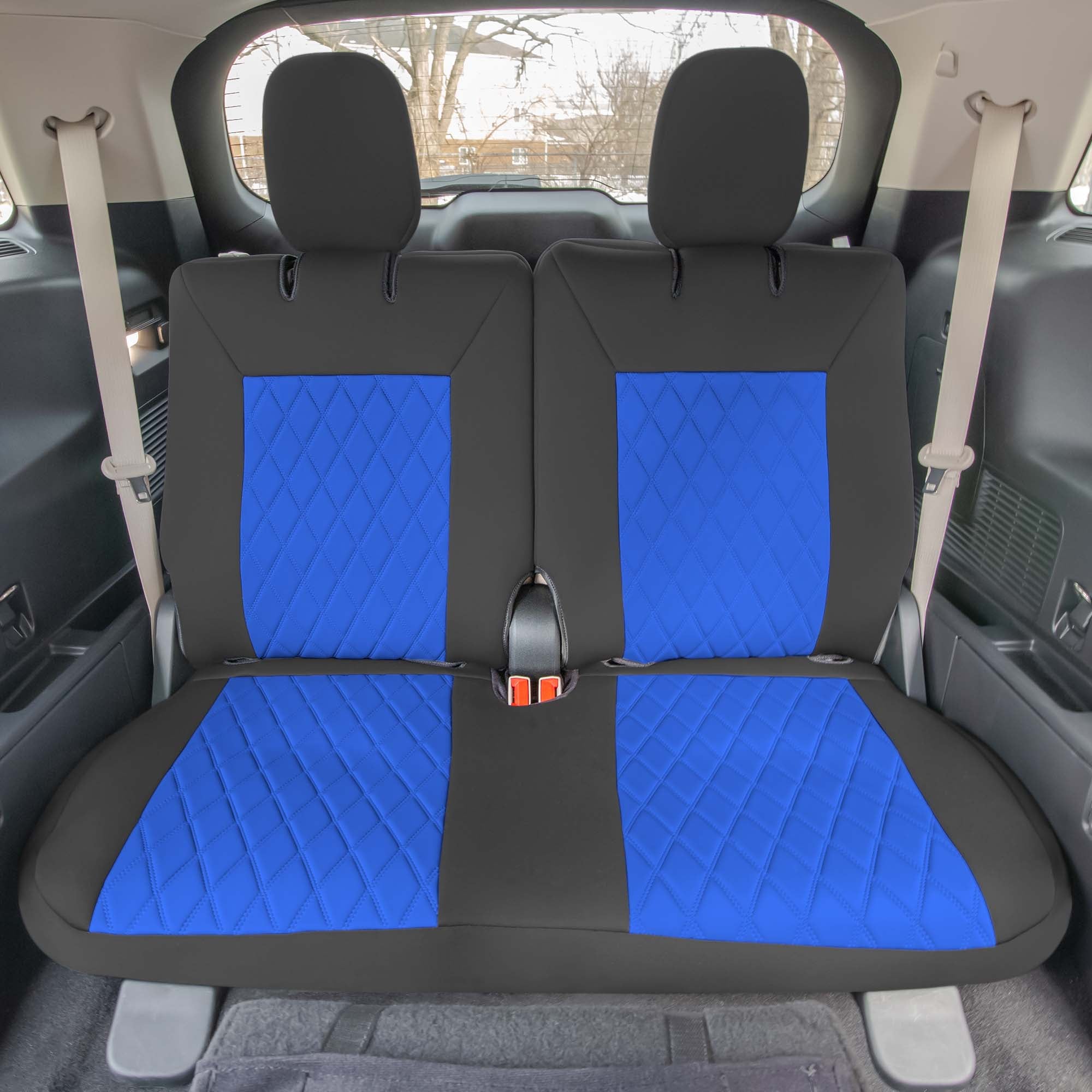 Ford Explorer Base 2020-2024  - 3rd Row Set Seat Covers  -  Blue Ultraflex Neoprene
