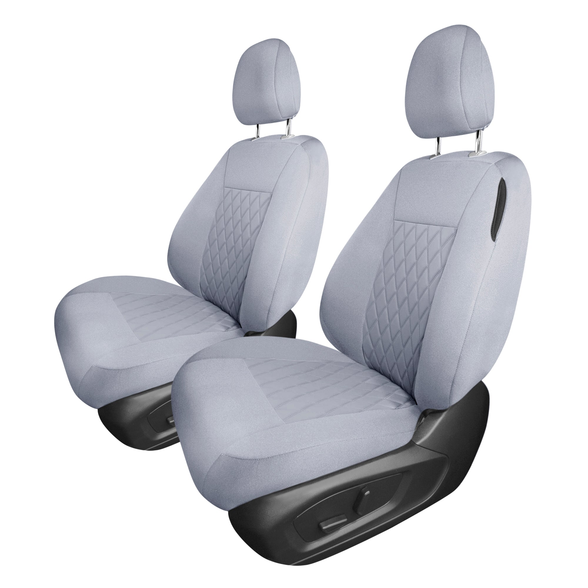 Ford Explorer Base 2020-2024  - Front Set Seat Covers  -  Solid Gray Ultraflex Neoprene