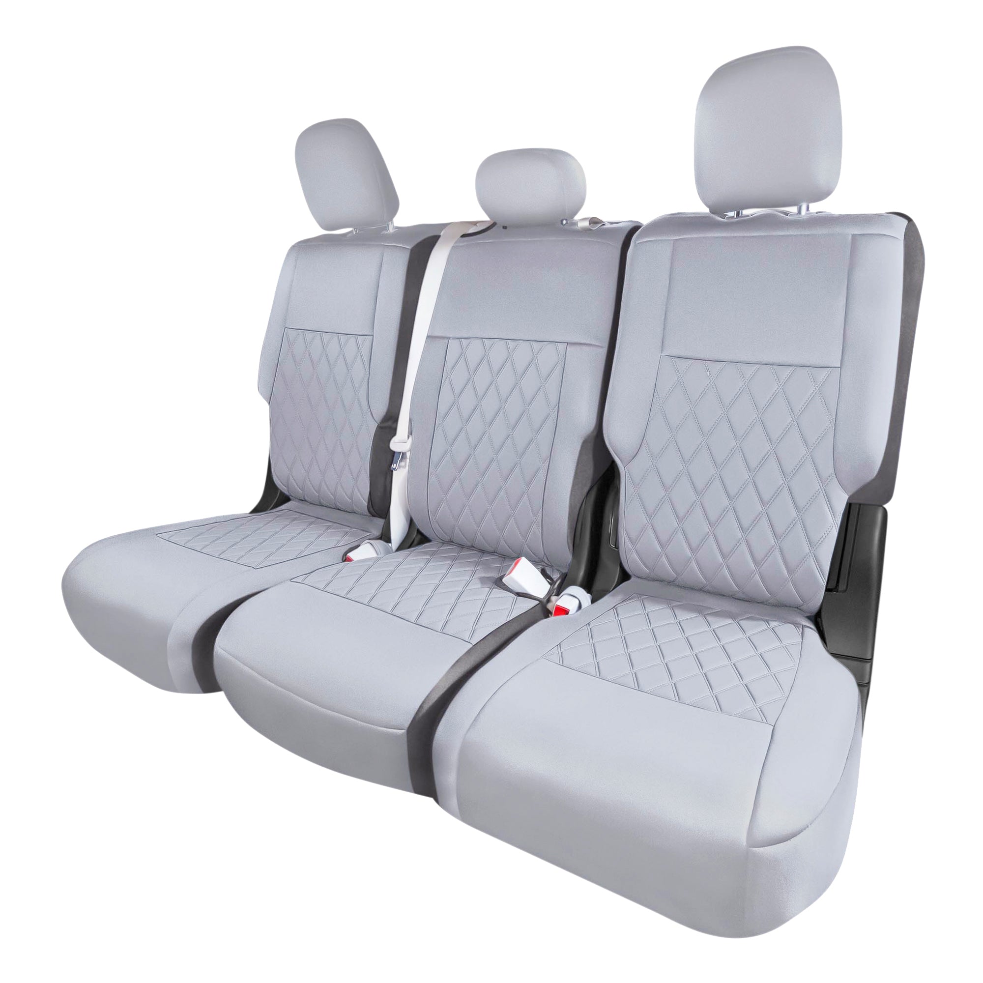 Ford Explorer Base 2020-2024  - 2nd Row Set Seat Covers  -  Solid Gray Ultraflex Neoprene