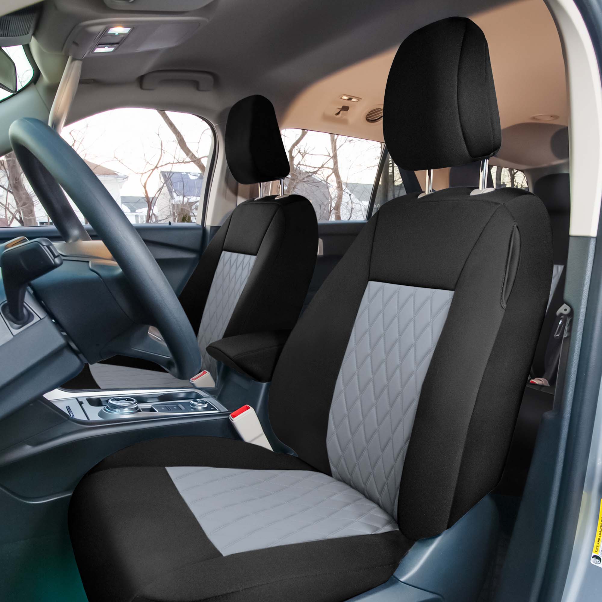 Ford Explorer Base 2020-2024  - Front Set Seat Covers  -  Gray Ultraflex Neoprene