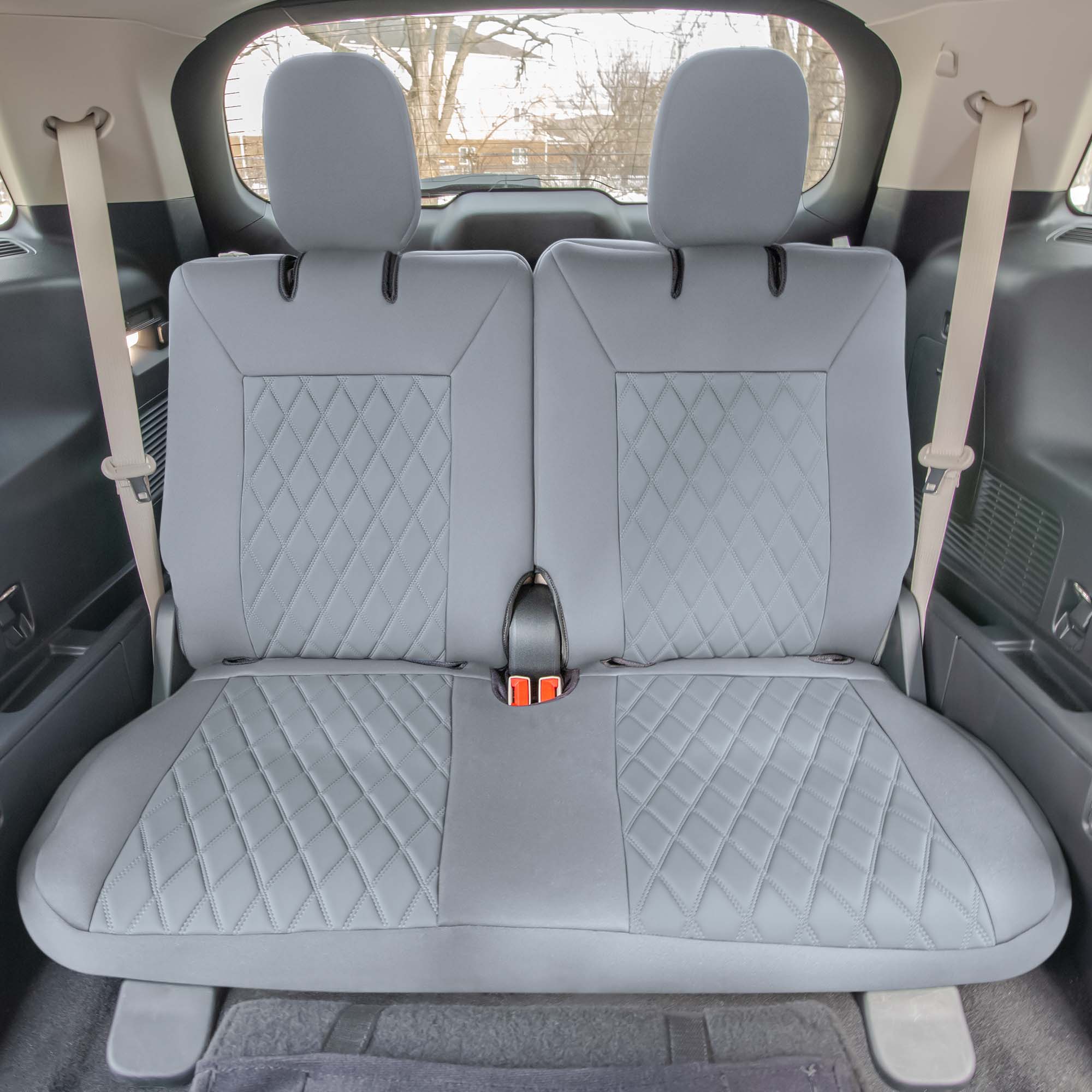 Ford Explorer Base 2020-2024  - 3rd Row Set Seat Covers  -  Solid Gray Ultraflex Neoprene