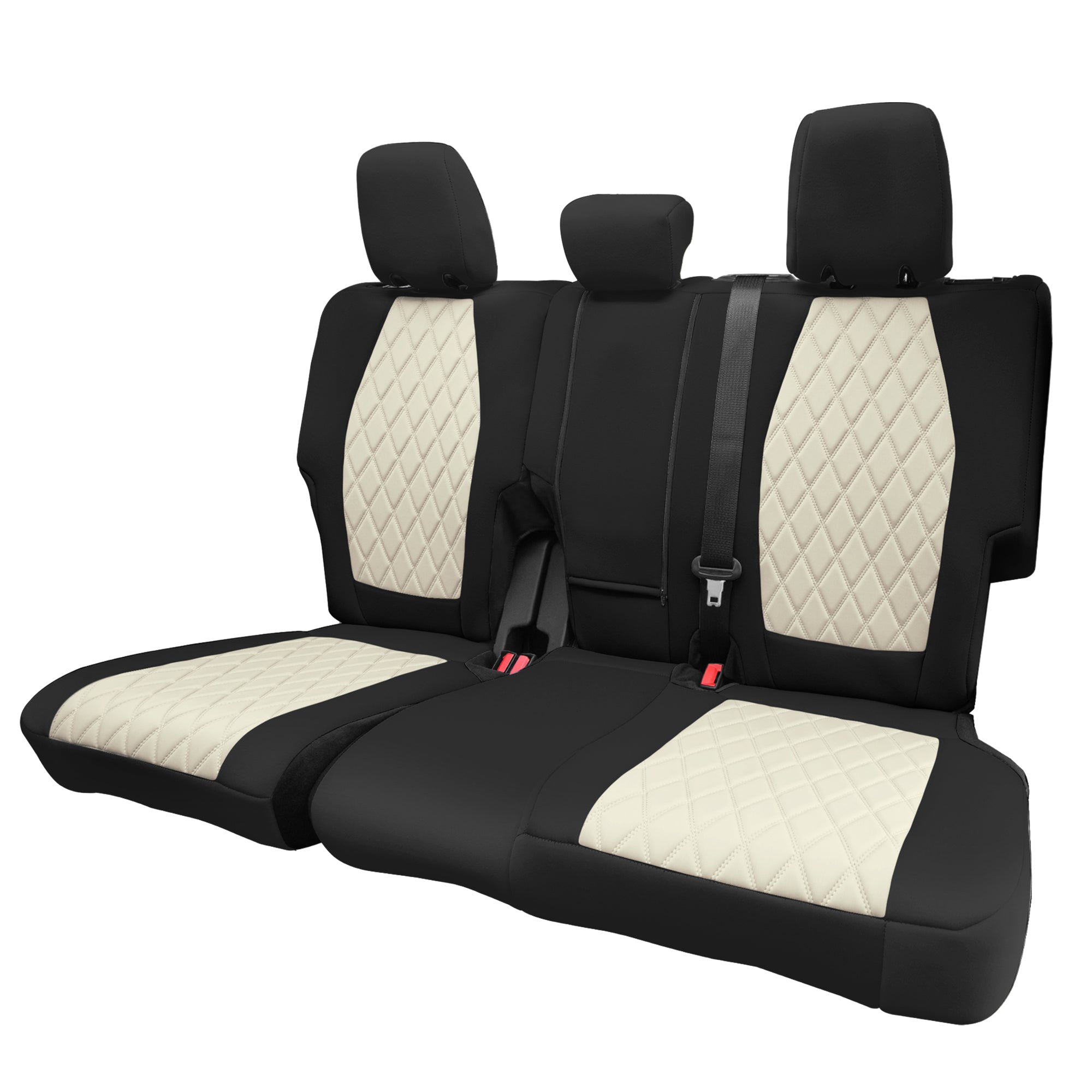 Ford Bronco Full Size SUV 2021-2024 - Rear Set Seat Covers  - Beige Ultraflex Neoprene