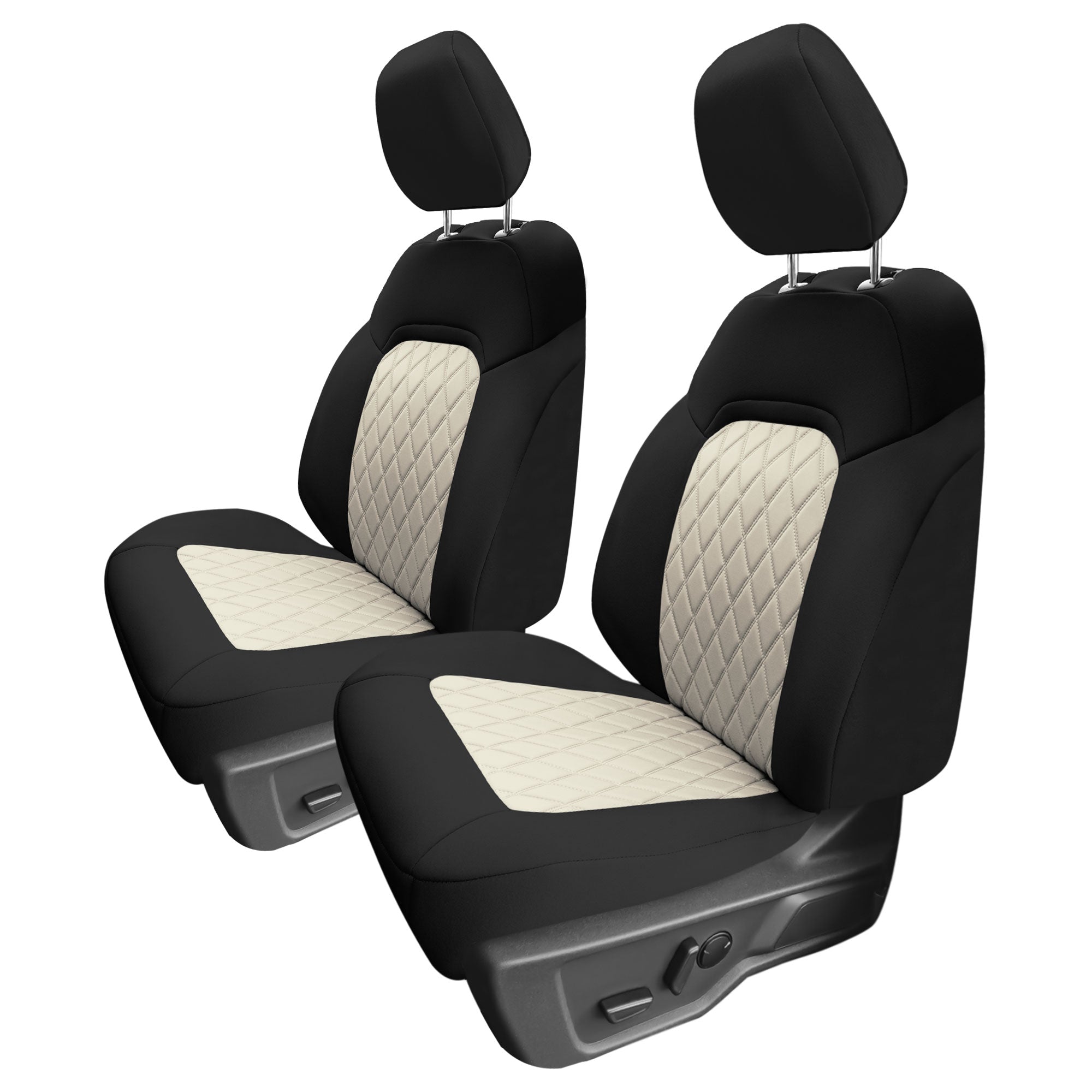 Ford Bronco Full Size SUV 2021-2024 - Front Set Seat Covers  -  Beige Ultraflex Neoprene