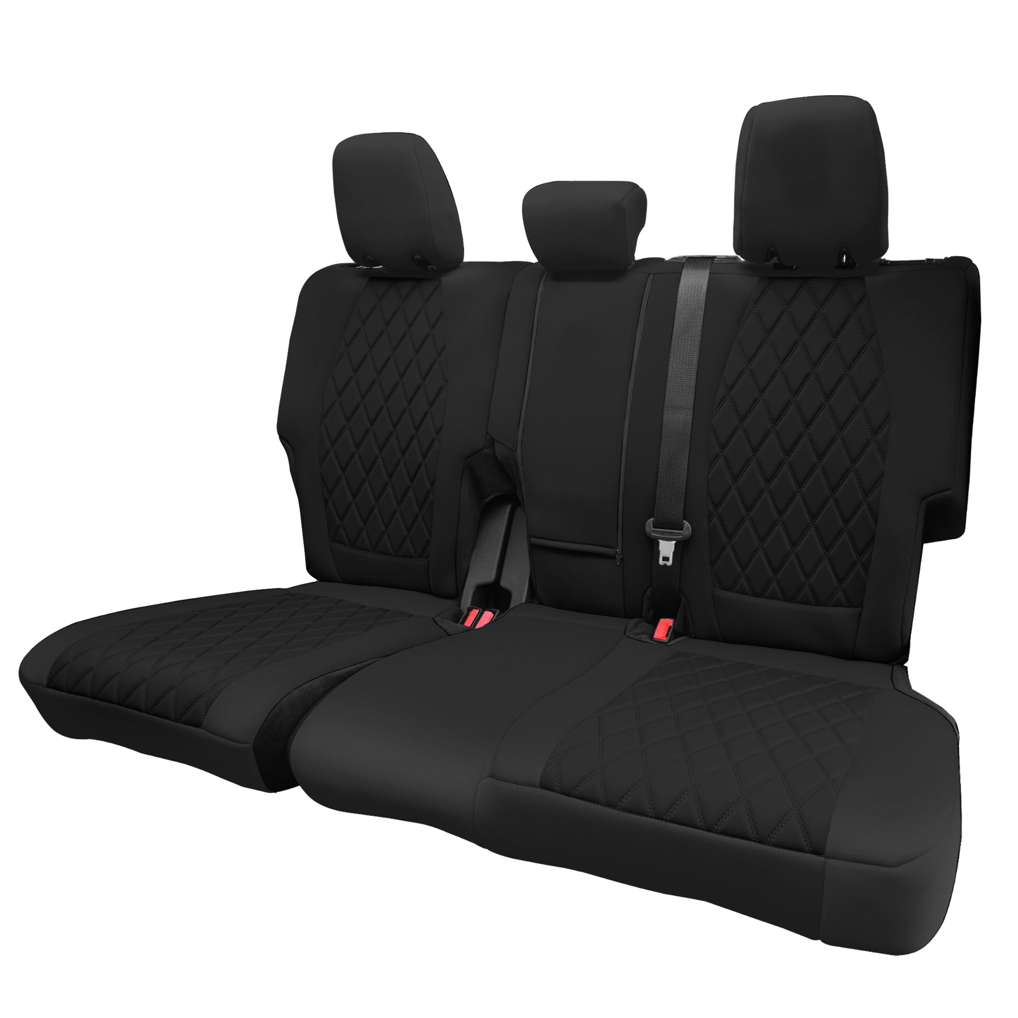 Ford Bronco Full Size SUV 2021-2024 - Rear Set Seat Covers  - Black Ultraflex Neoprene