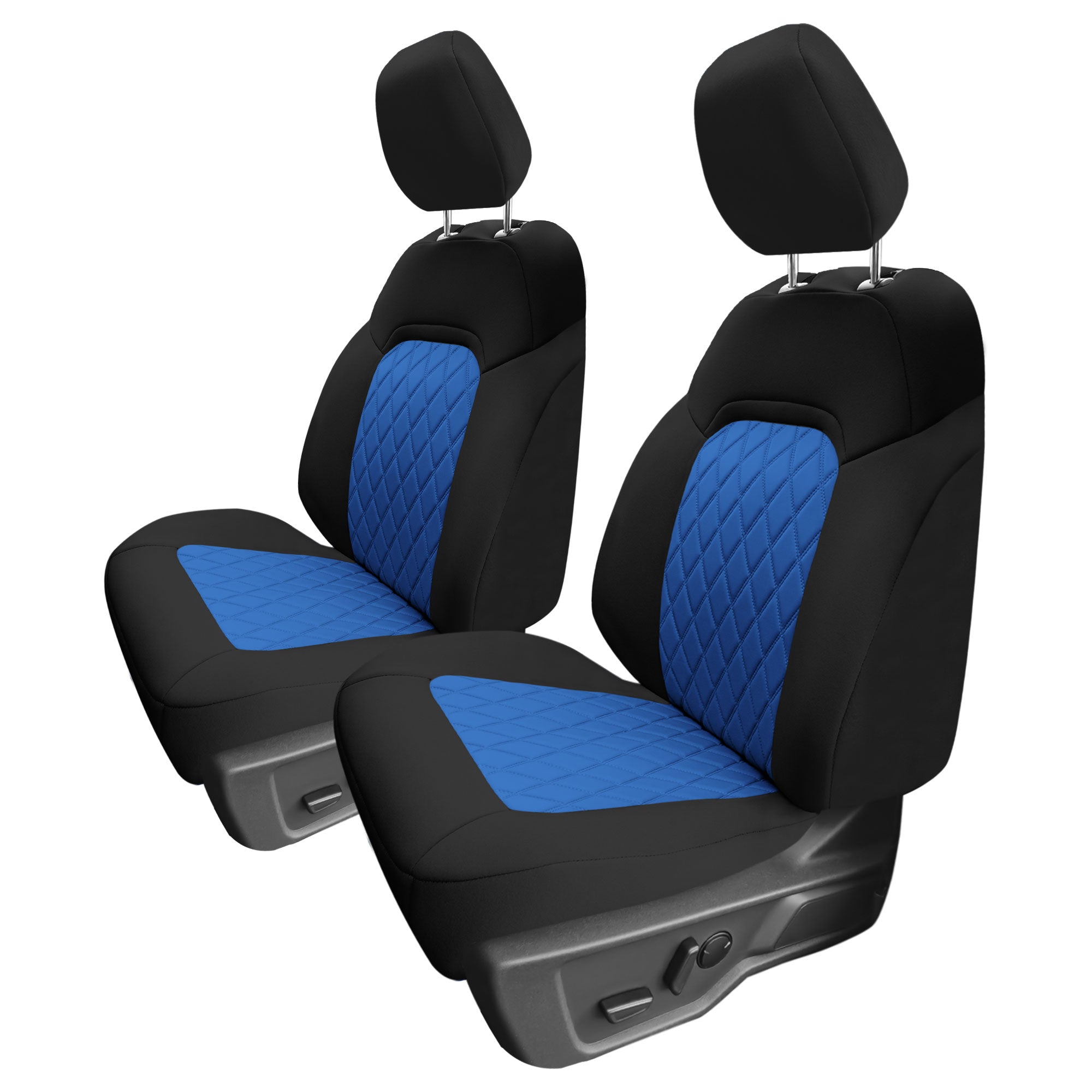 Ford Bronco Full Size SUV 2021-2024 - Front Set Seat Covers  -  Blue Ultraflex Neoprene