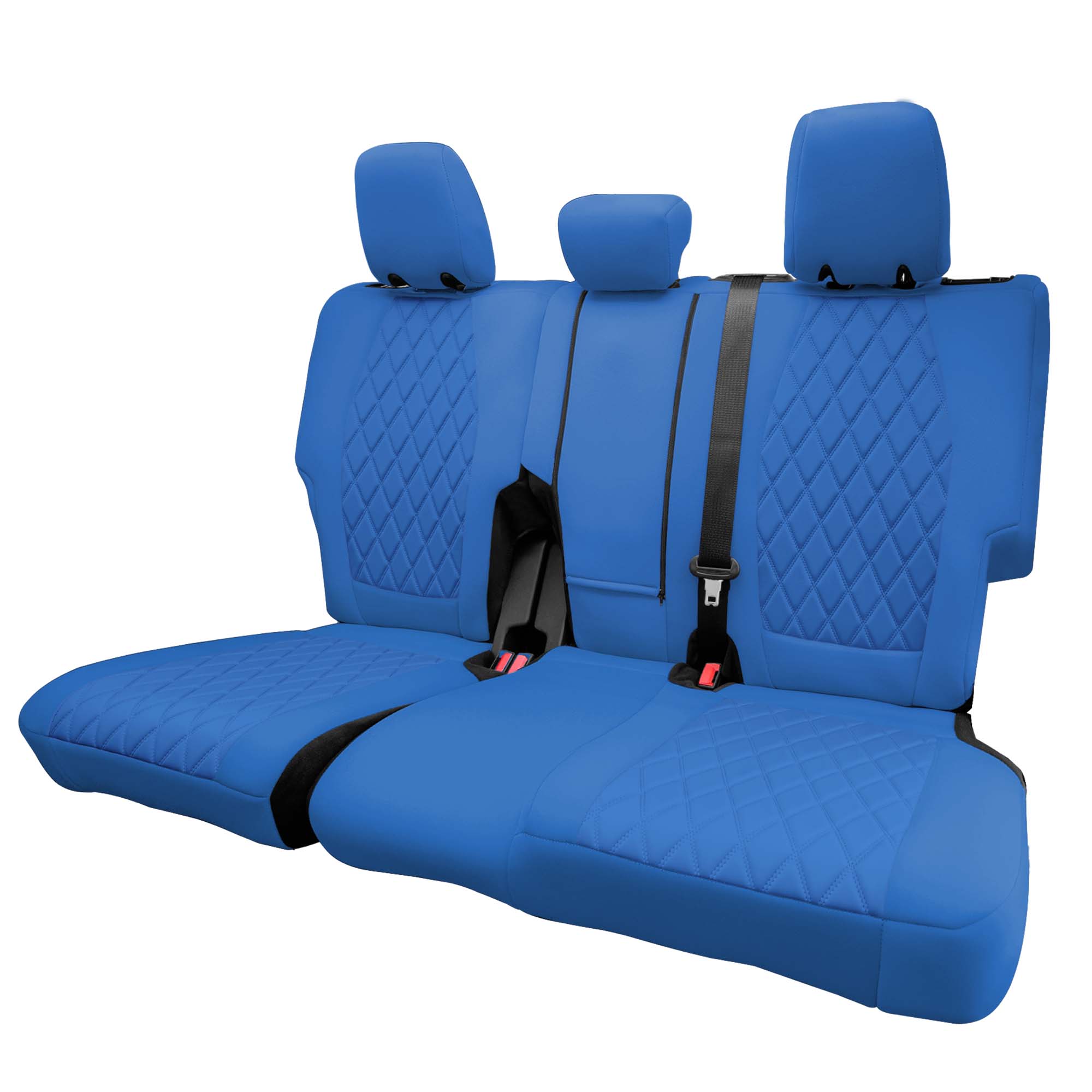 Ford Bronco Full Size SUV 2021-2024 - Rear Set Seat Covers  - Solid Blue Ultraflex Neoprene