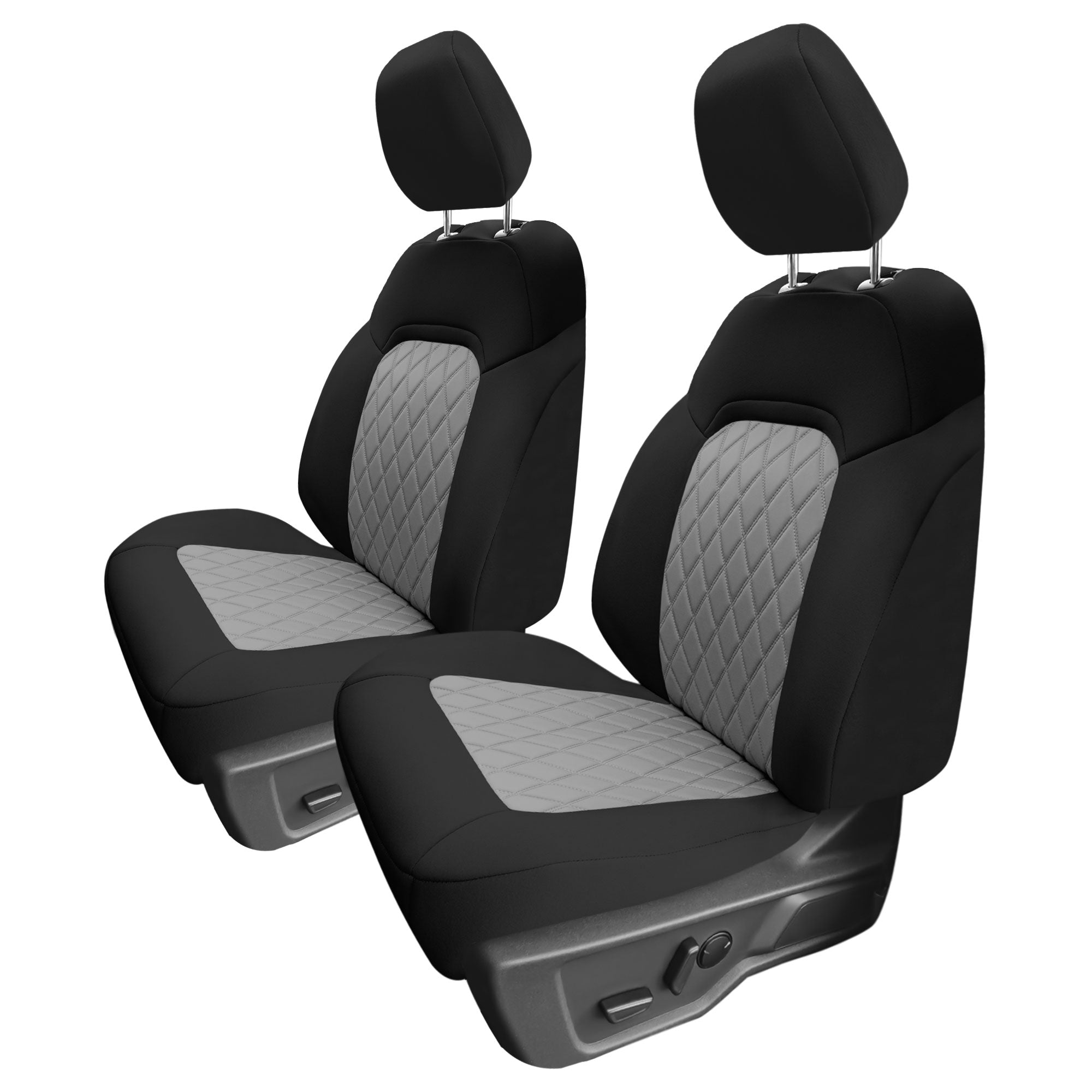 Ford Bronco Full Size SUV 2021-2024 - Front Set Seat Covers  -  Gray Ultraflex Neoprene