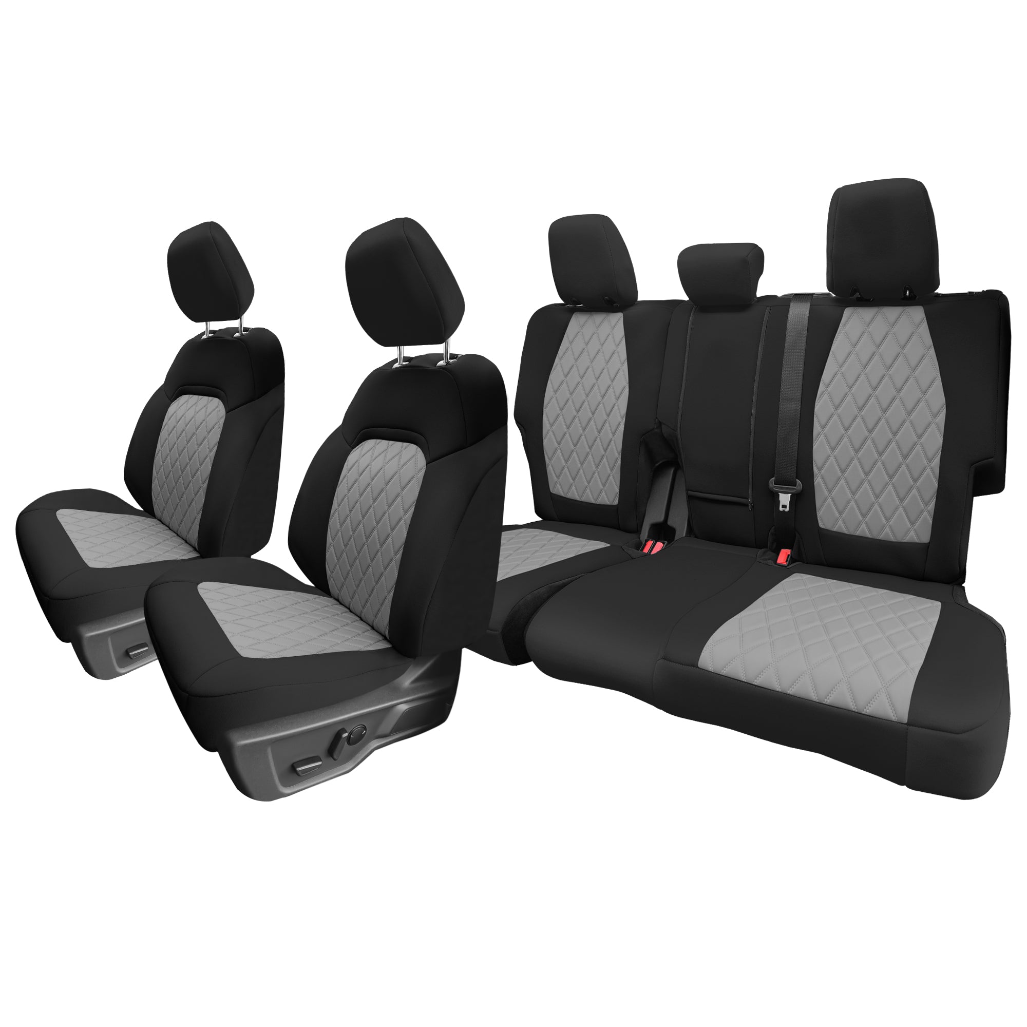 Ford Bronco Full Size SUV 2021-2024 - Full Set Seat Covers  - Gray Ultraflex Neoprene