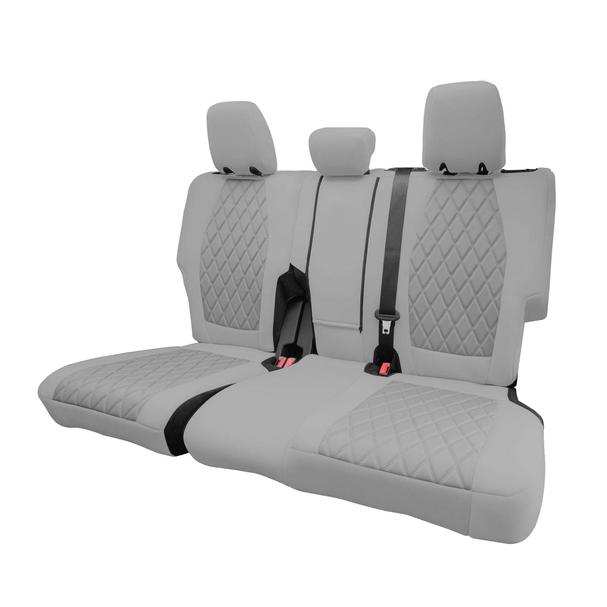 Ford Bronco Full Size SUV 2021-2024 - Rear Set Seat Covers  - Solid Gray Ultraflex Neoprene