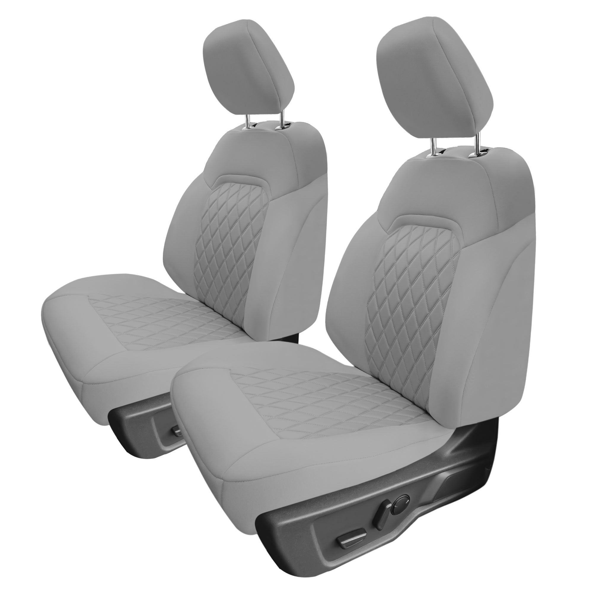 Ford Bronco Full Size SUV 2021-2024 - Front Set Seat Covers  -  Solid Gray Ultraflex Neoprene