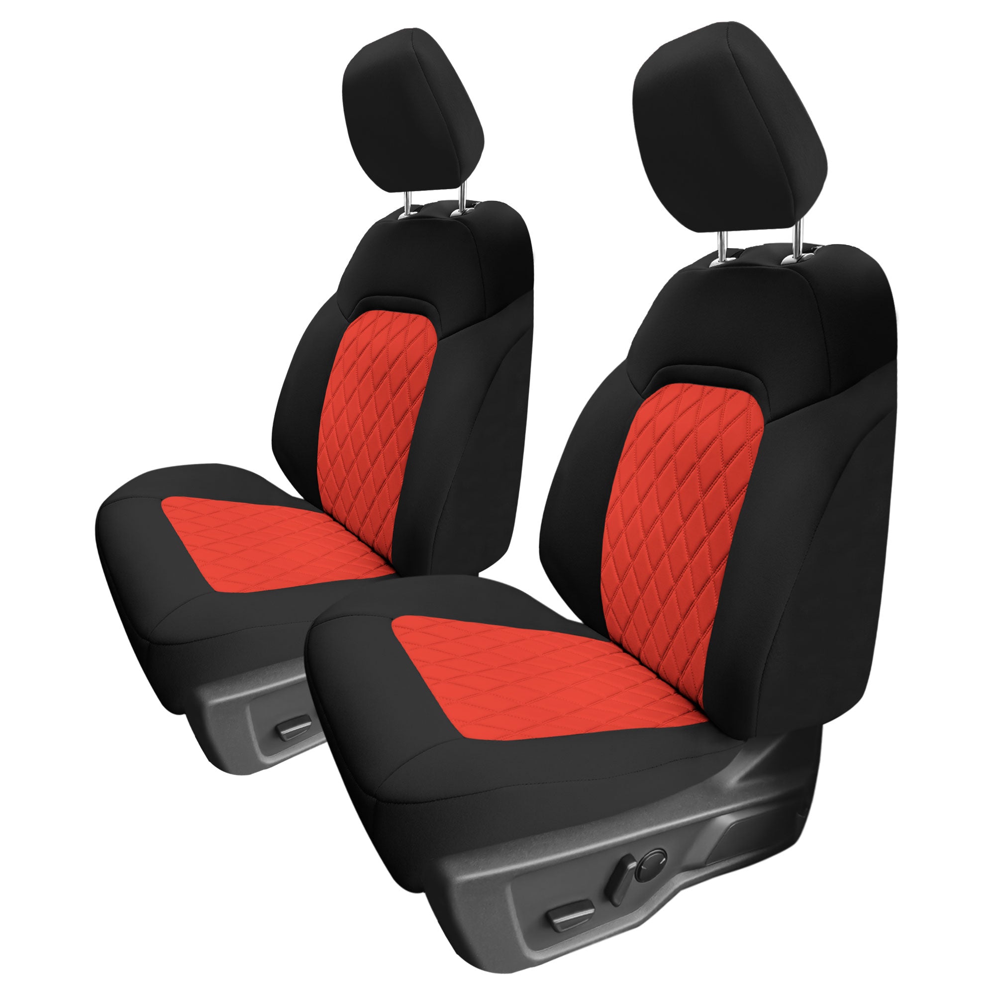 Ford Bronco Full Size SUV 2021-2024 - Front Set Seat Covers  -  Red Ultraflex Neoprene