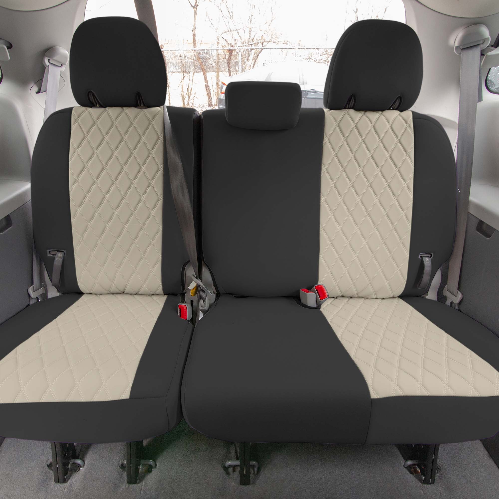 Toyota Sienna 2011 - 2020 - 3rd Row Set Seat Covers - Beige Ultraflex Neoprene