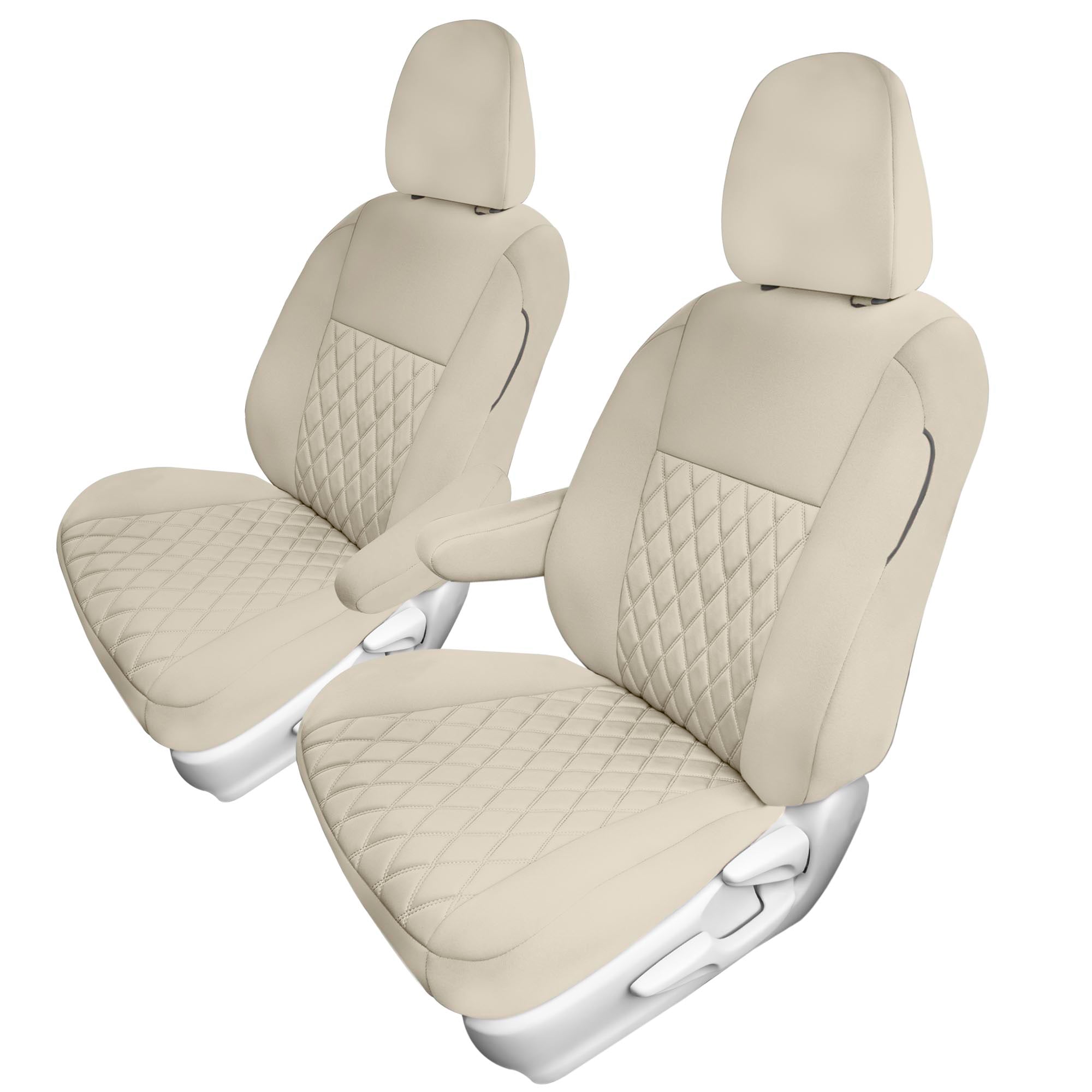 Toyota Sienna 2011 - 2020 - Front Set Seat Covers - Solid Beige Ultraflex Neoprene