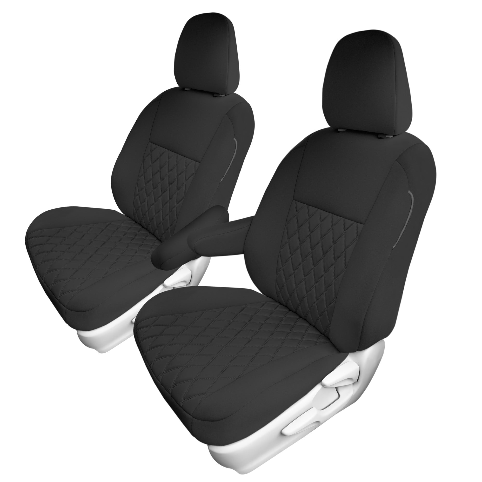 Toyota Sienna - 2011 - 2020 - Front Set Seat Covers - Black Ultraflex Neoprene