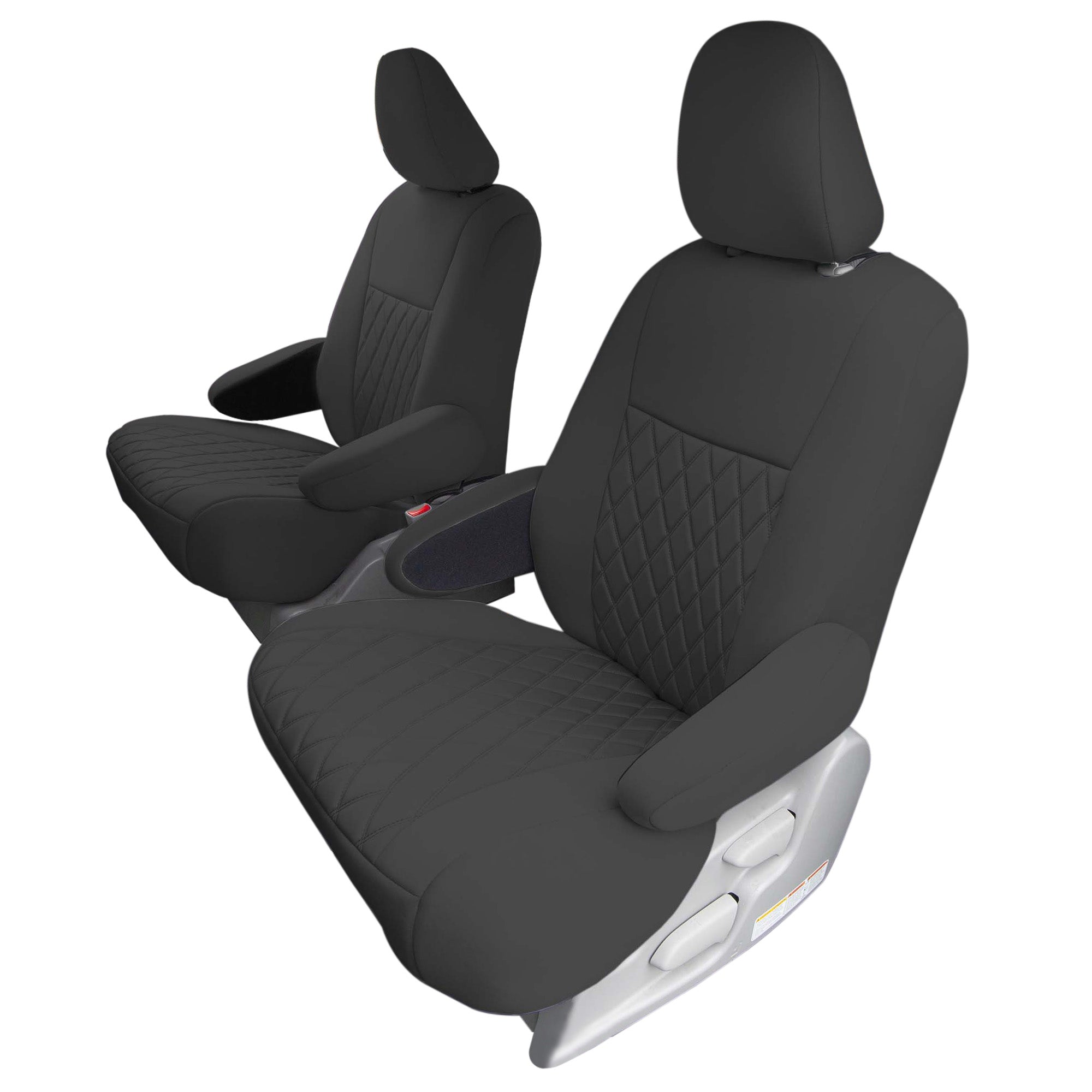 Toyota Sienna 7 Passenger 2011 - 2020 - 2nd Row Set Seat Covers - Black Ultraflex Neoprene