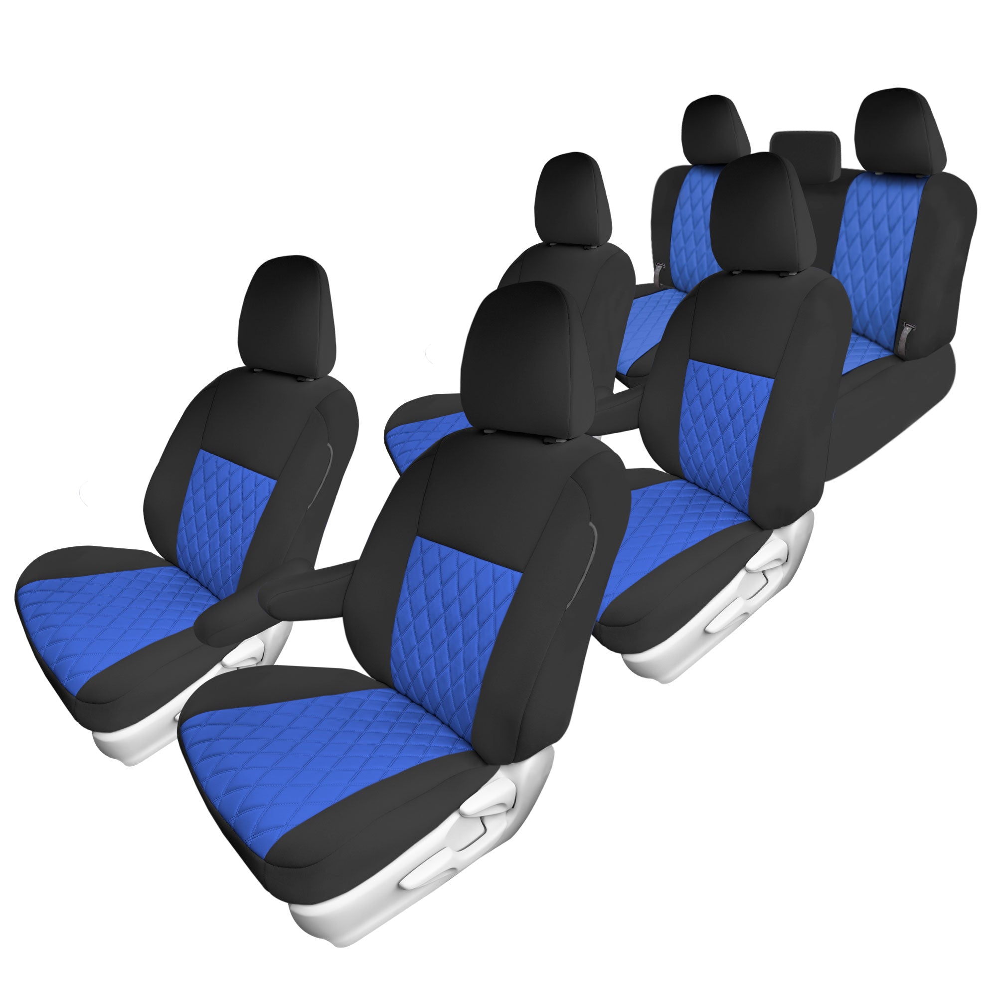 Toyota Sienna - 2011 - 2020 - Full Set Seat Covers - Blue Neoprene