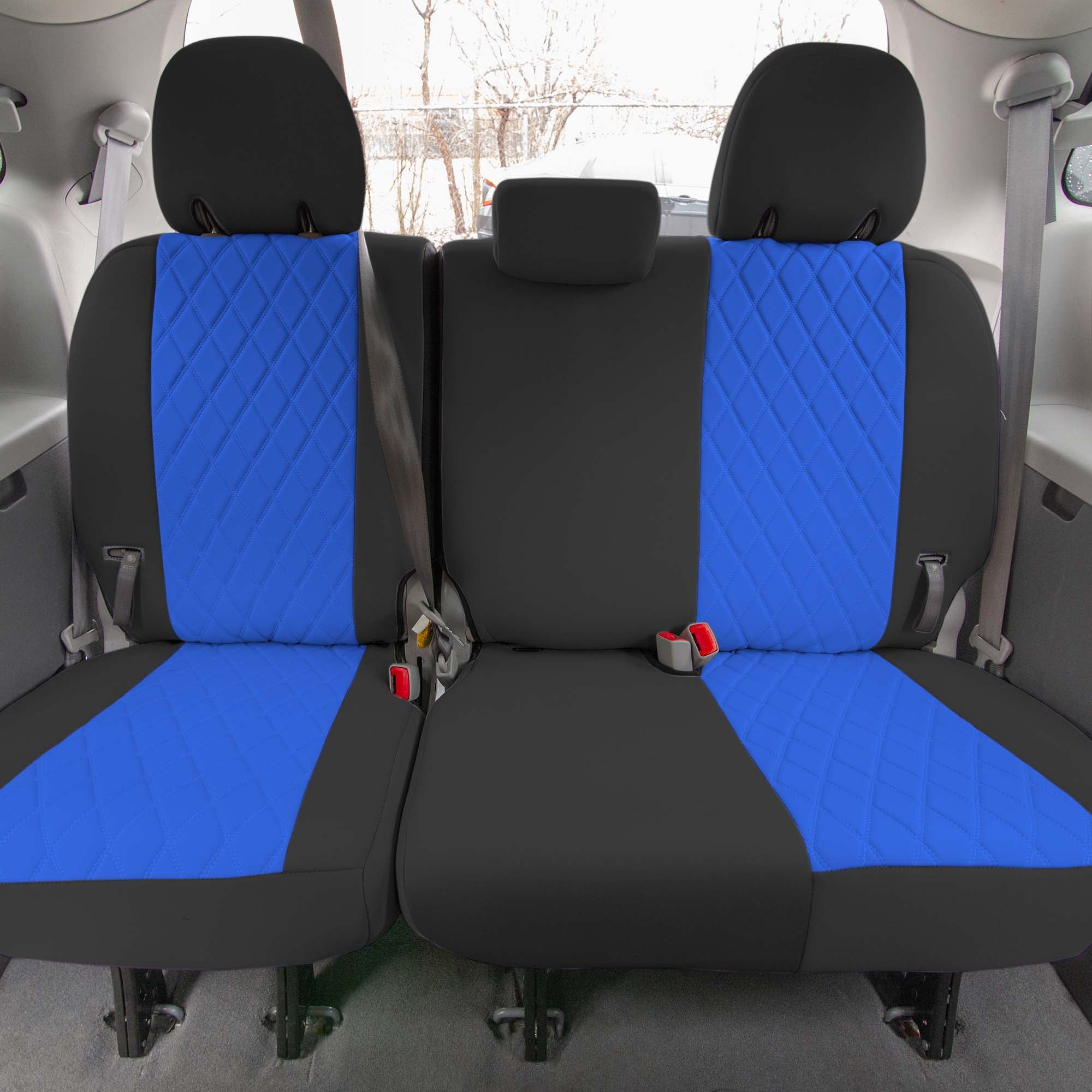 Toyota Sienna - 2011 - 2020 - 3rd Row Set Seat Covers - Blue Neoprene