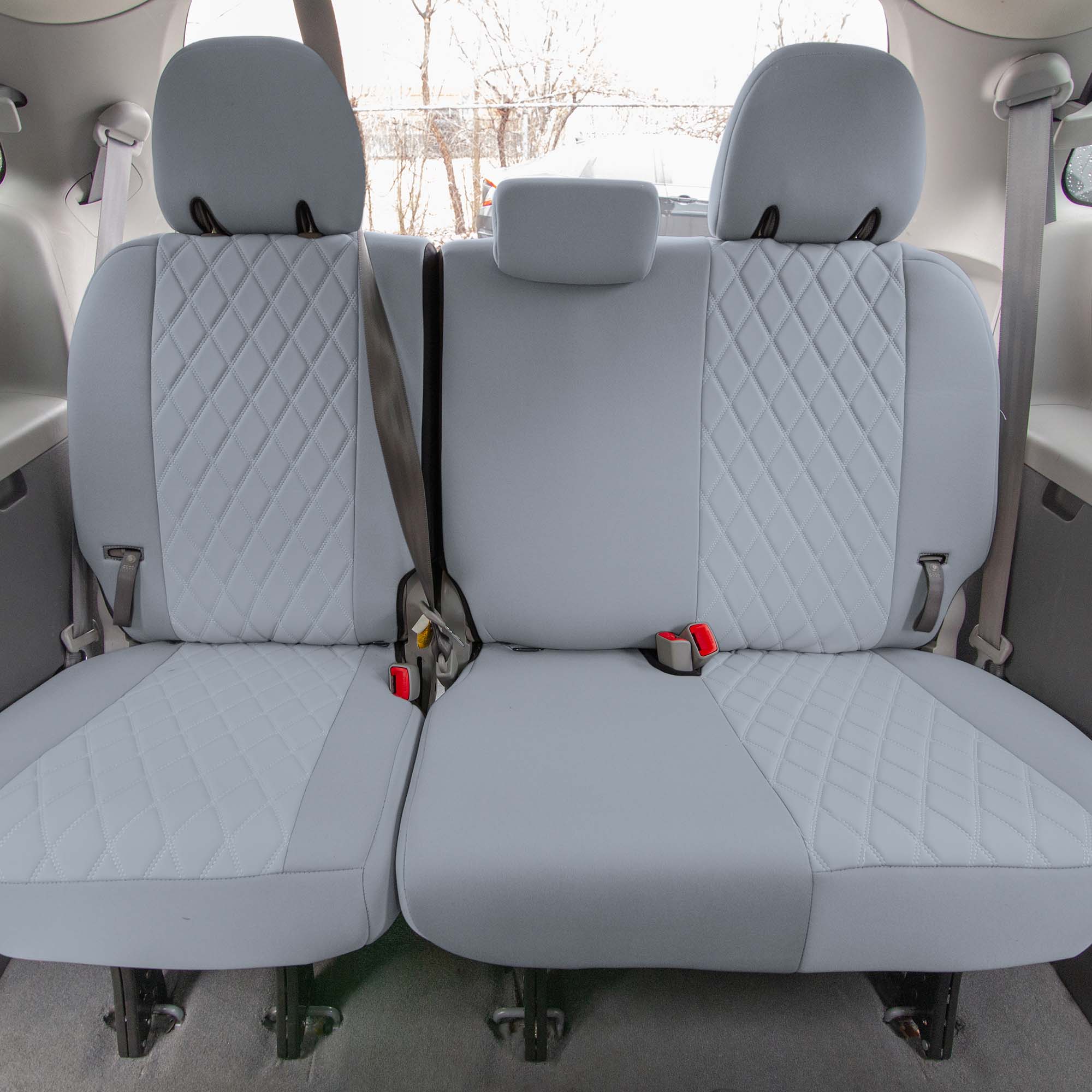 Toyota Sienna 2011 - 2020 - 3rd Row Set Seat Covers - Solid Gray Ultraflex Neoprene
