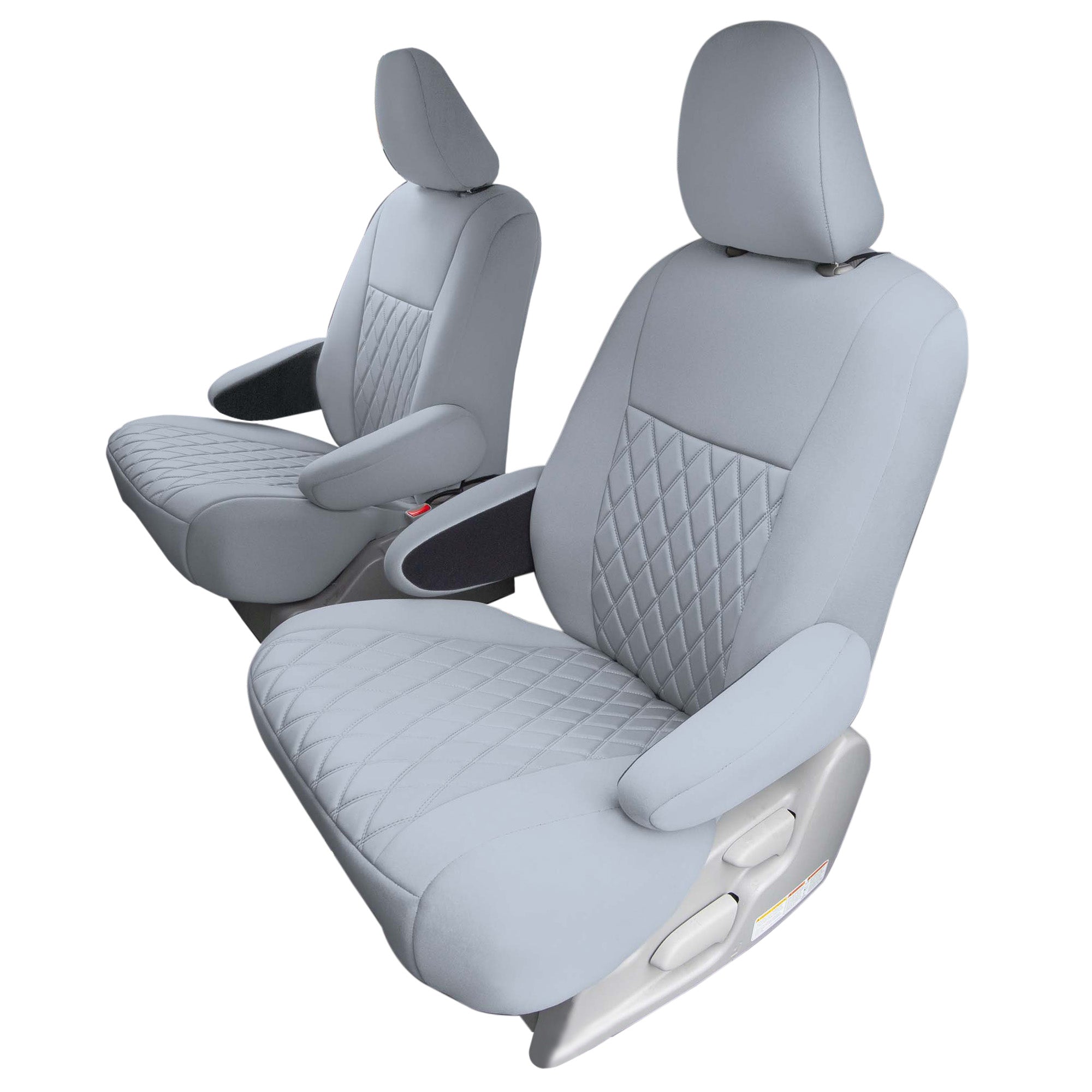 Toyota Sienna - 2011 - 2020 - 2nd Row Set Seat Covers - Solid Gray Neoprene